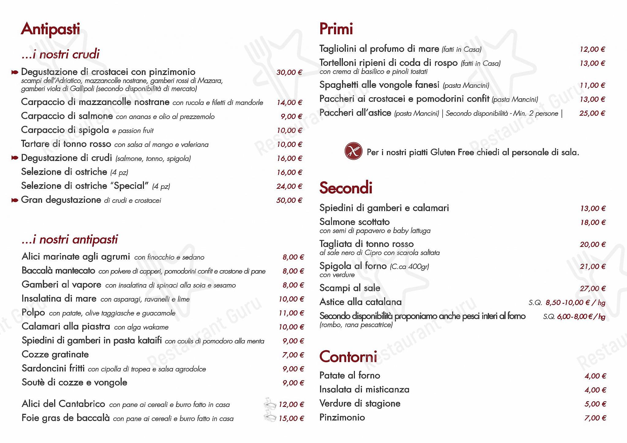 Коктейльная карта per Ristorante Sambuga ristorante