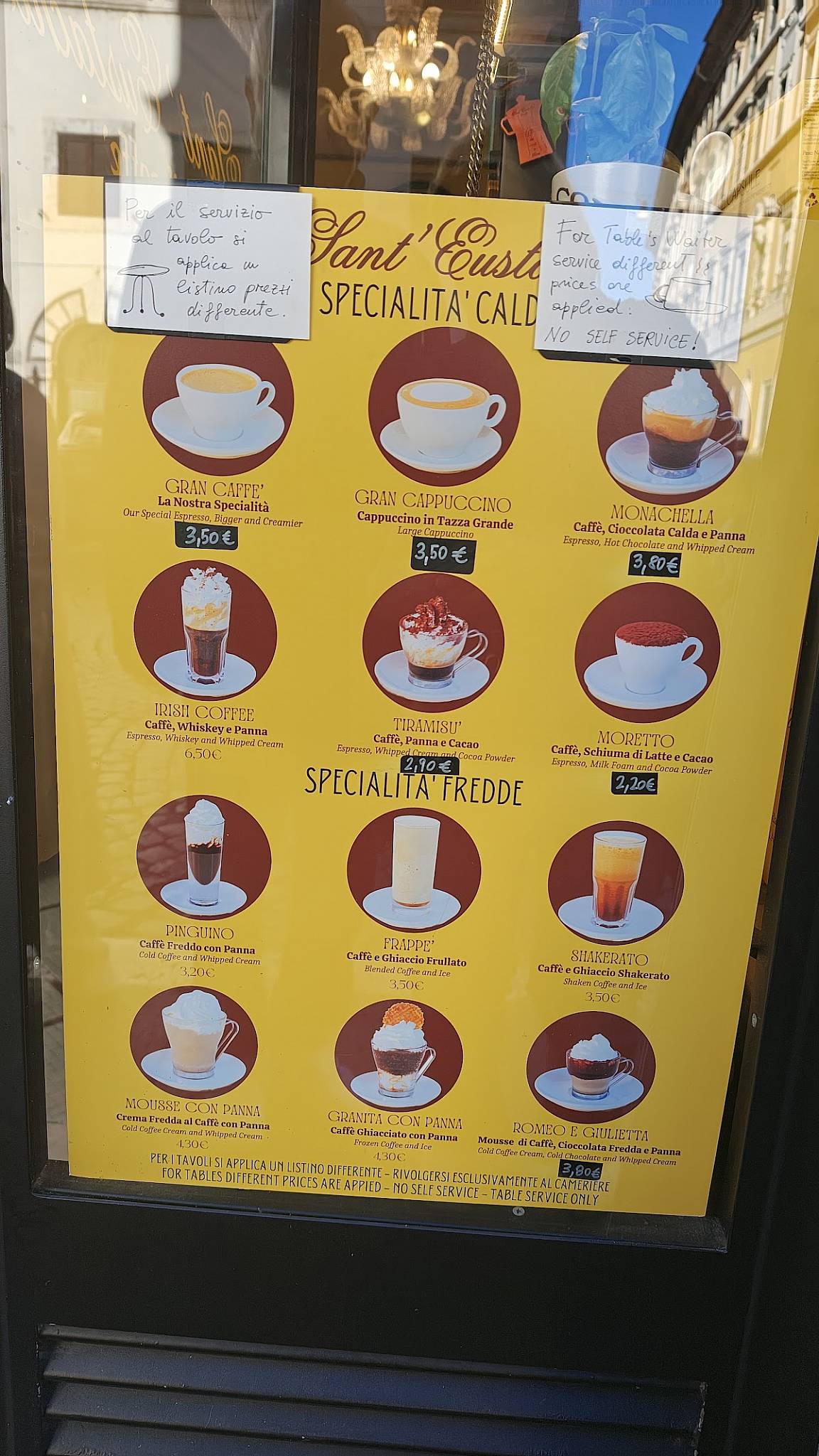 Menu di Sant'Eustachio Caffè 