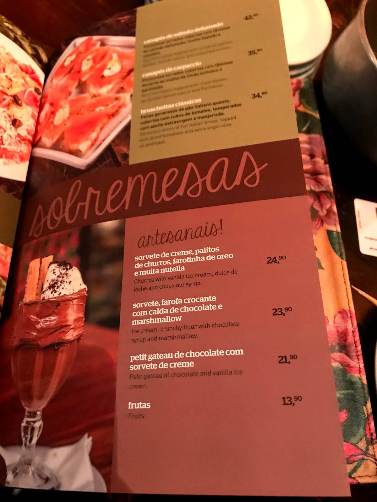 Eu Tu Eles Bar cardápio