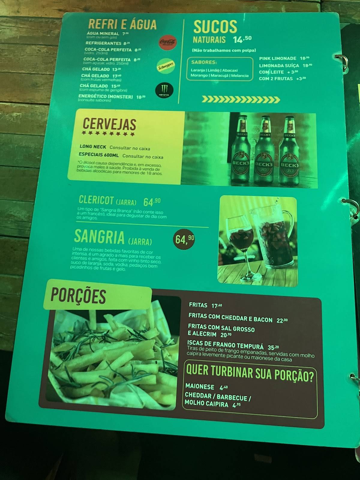 Lazy Park & Food cardápio