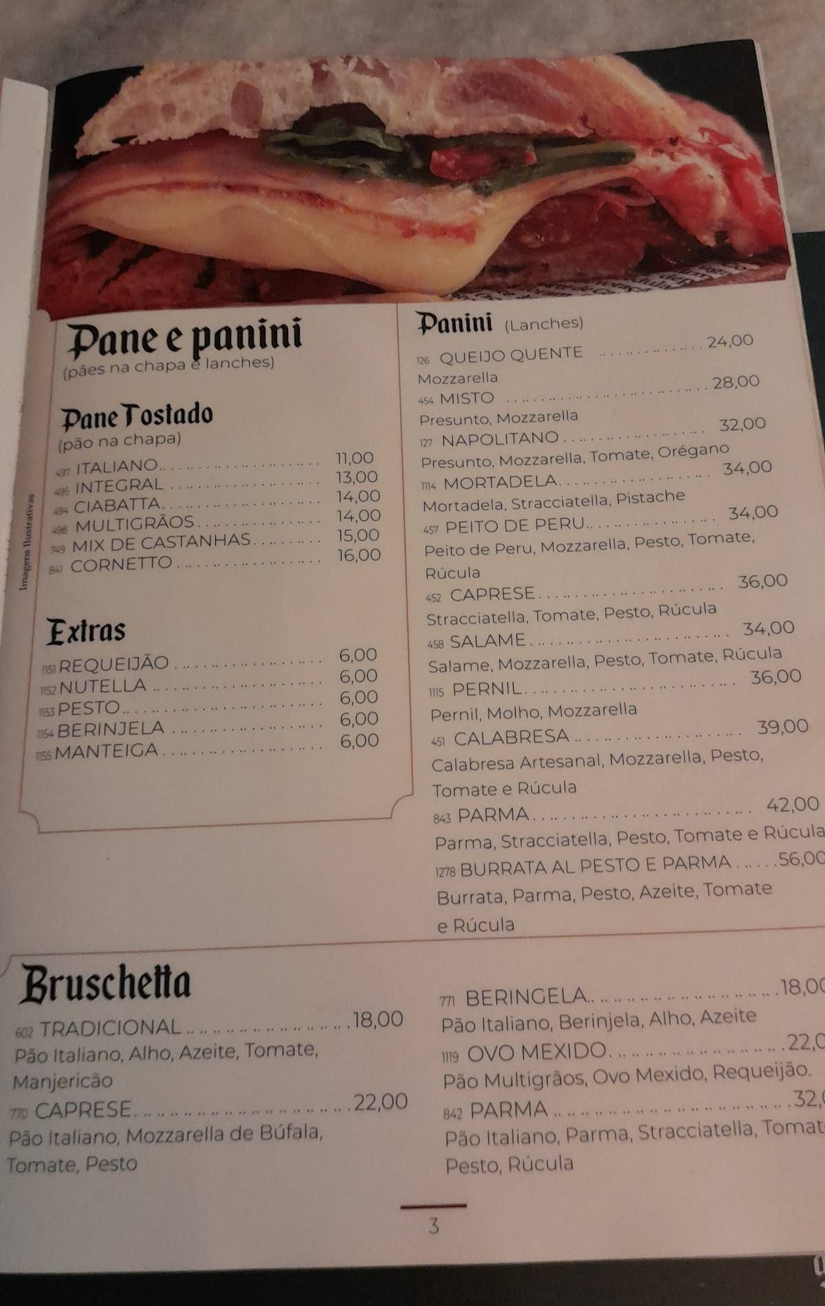 Padaria Carillo cardápio