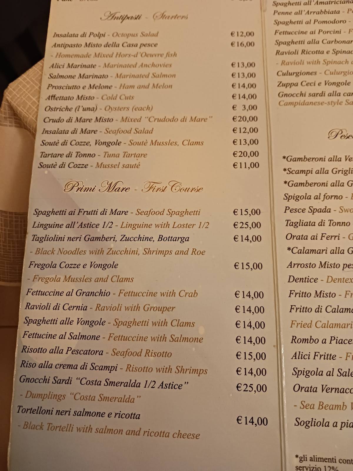 Menu di Sapori Sardi 