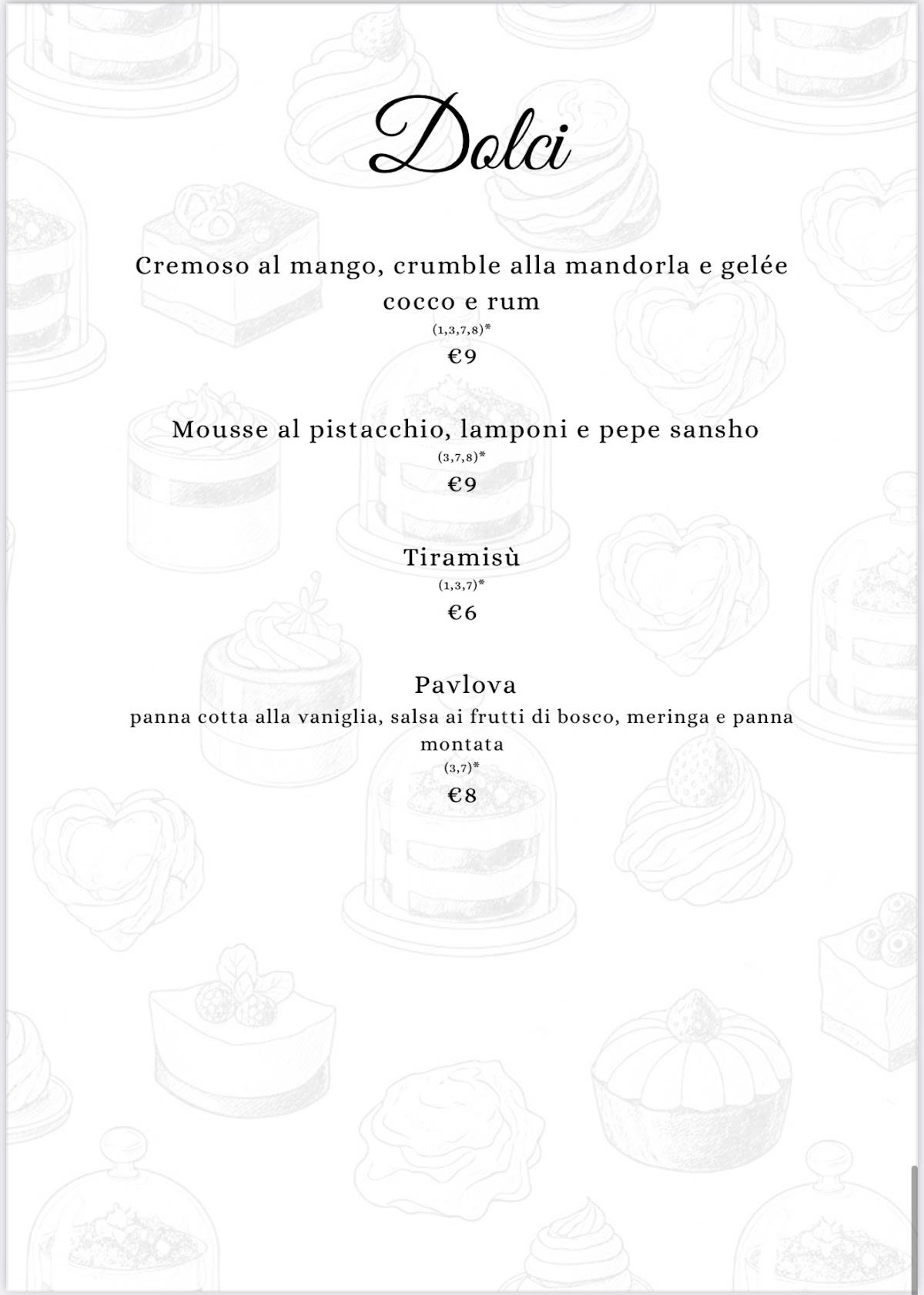 Menu di Sapori d'Italia 