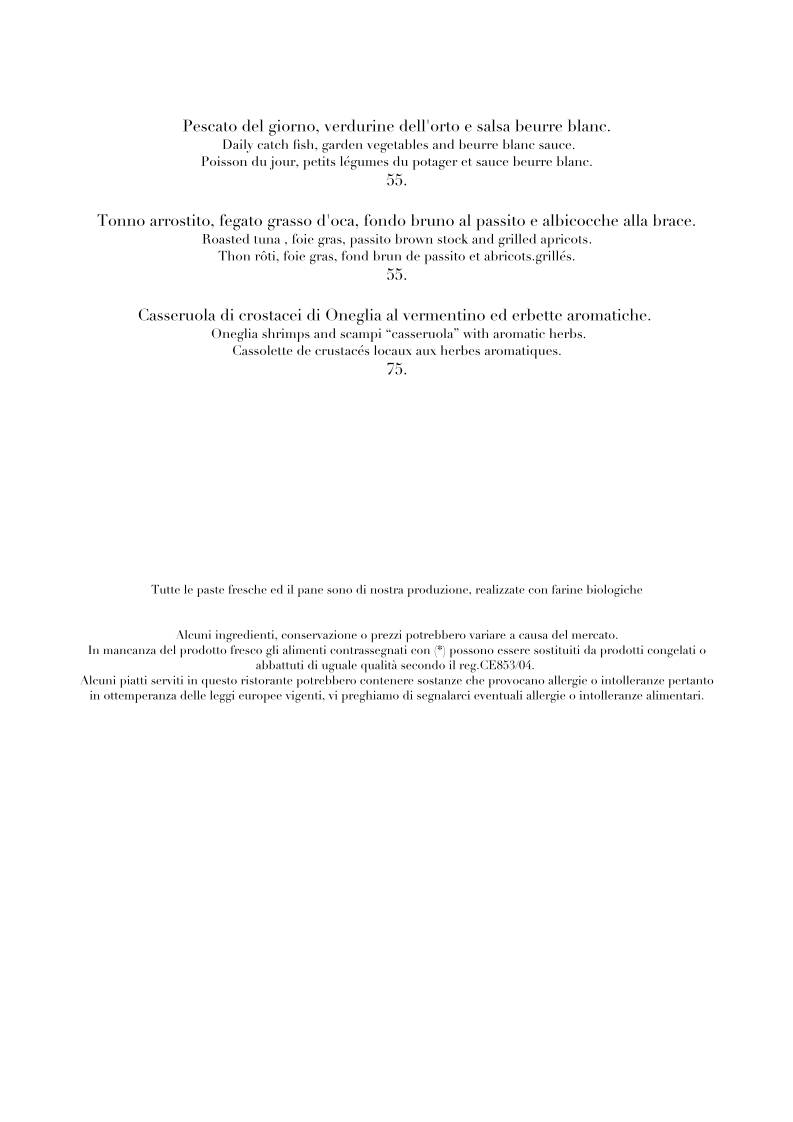 Menu di Sarri 