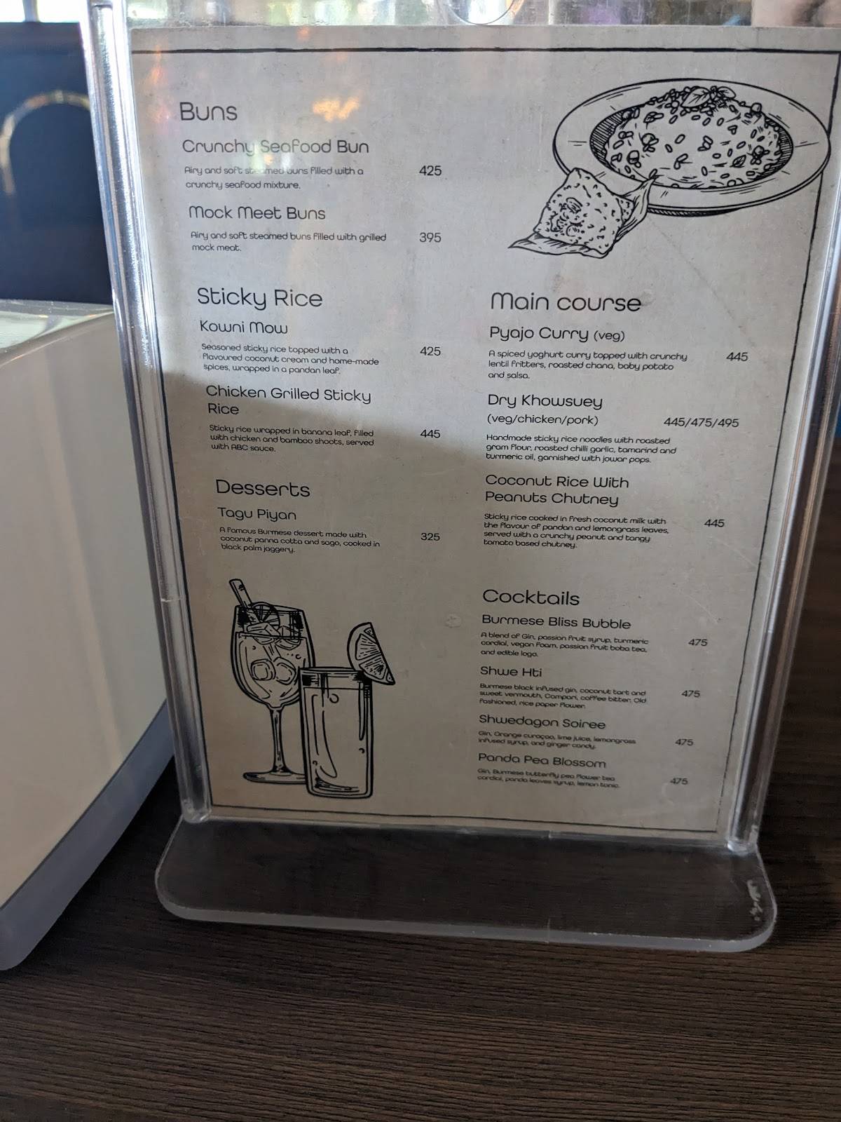 Sashay Taproom & Kitchen menu