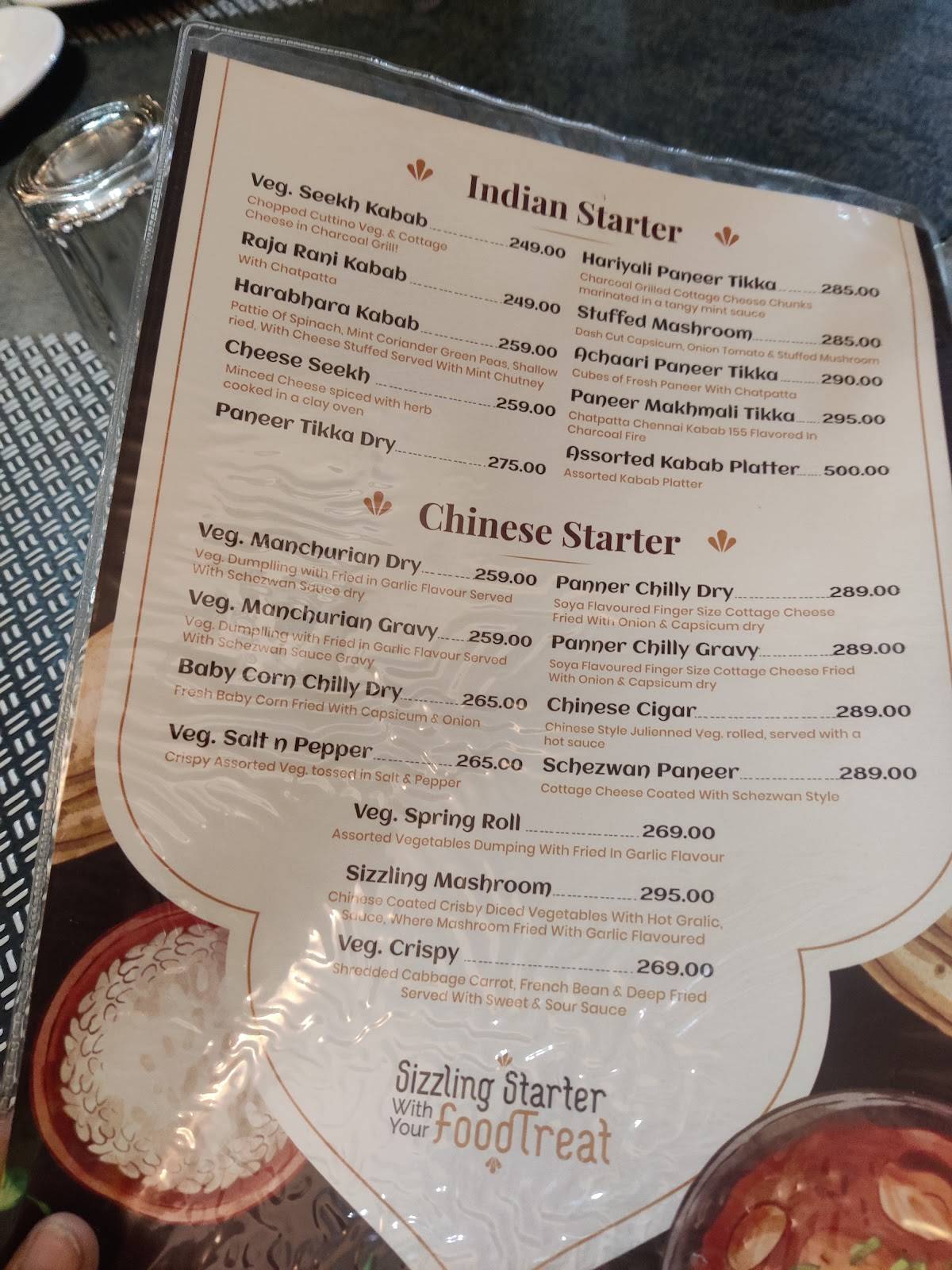 Satkar Garden Restaurant & Banquet Hall menu