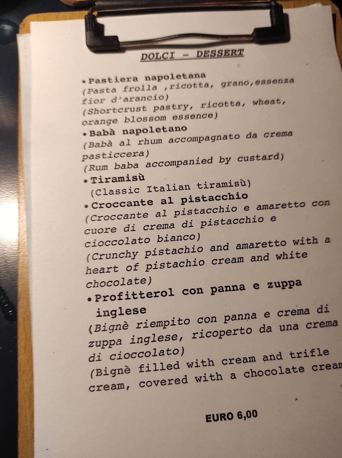 Menu di Sciuè Sciuè Cucina 