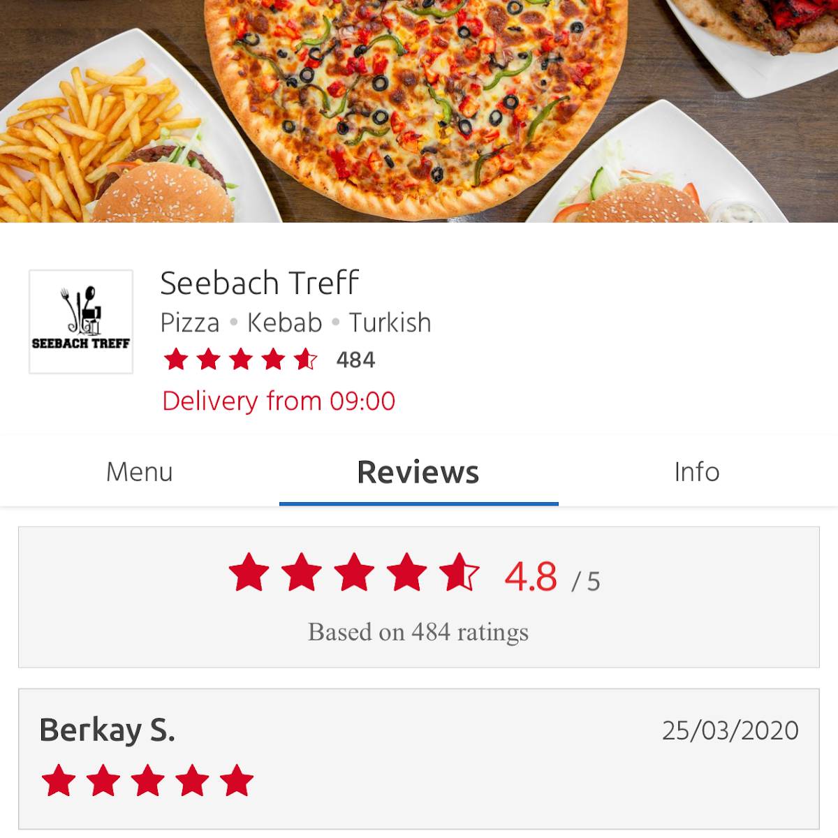 Menu di Seebacher Treff 