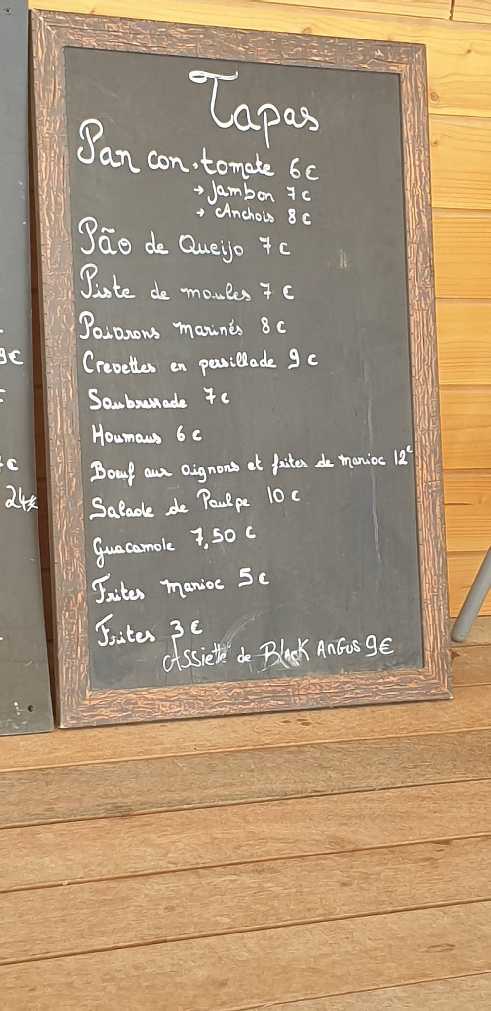 Menu de La Praia