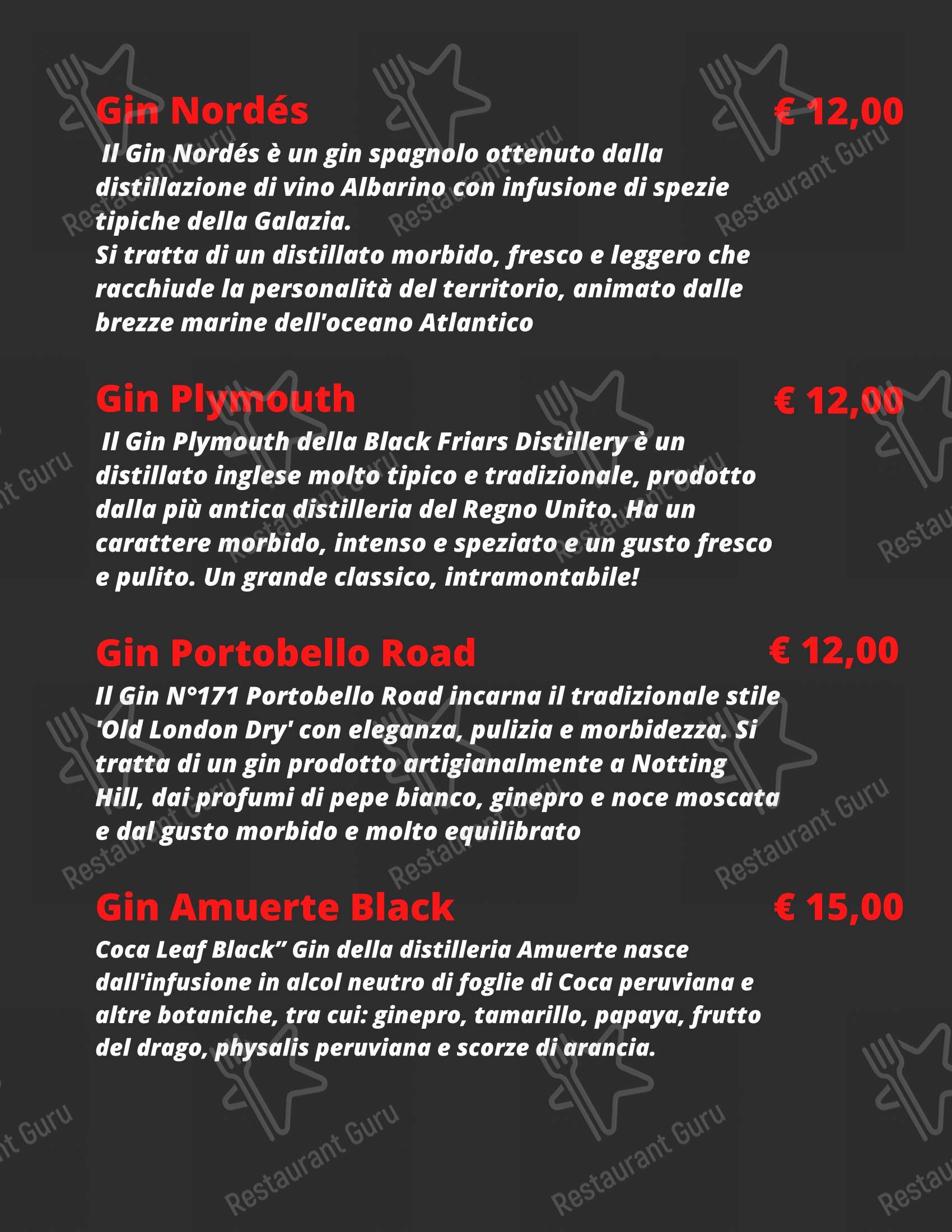 Menu di Shake Cocktail & Wine Bar - Коктейльная карта