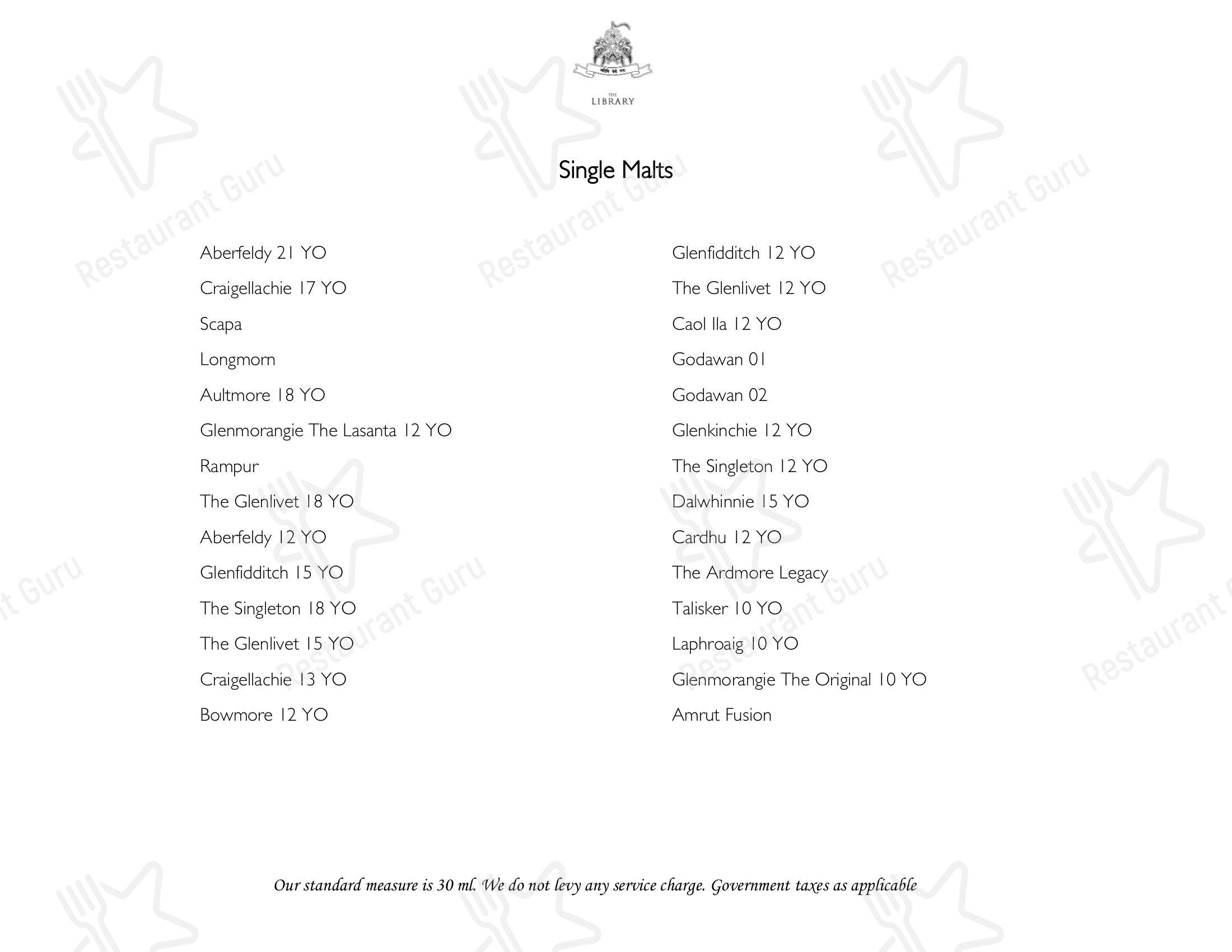 Menu for Sheesh Mahal in Udaipur