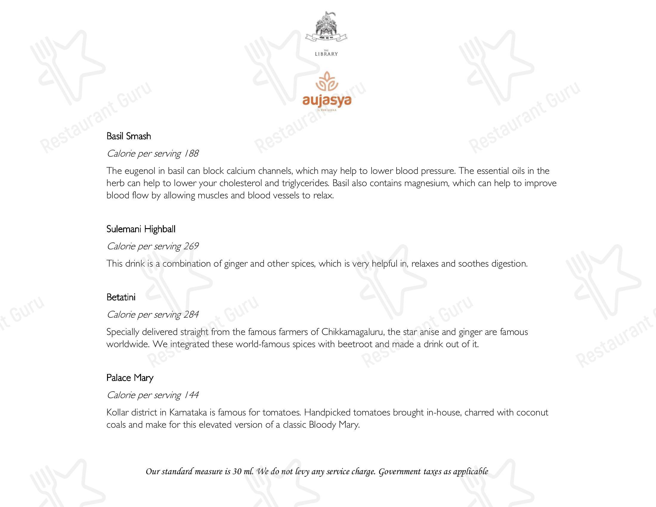 Menu for the Sheesh Mahal restaurant