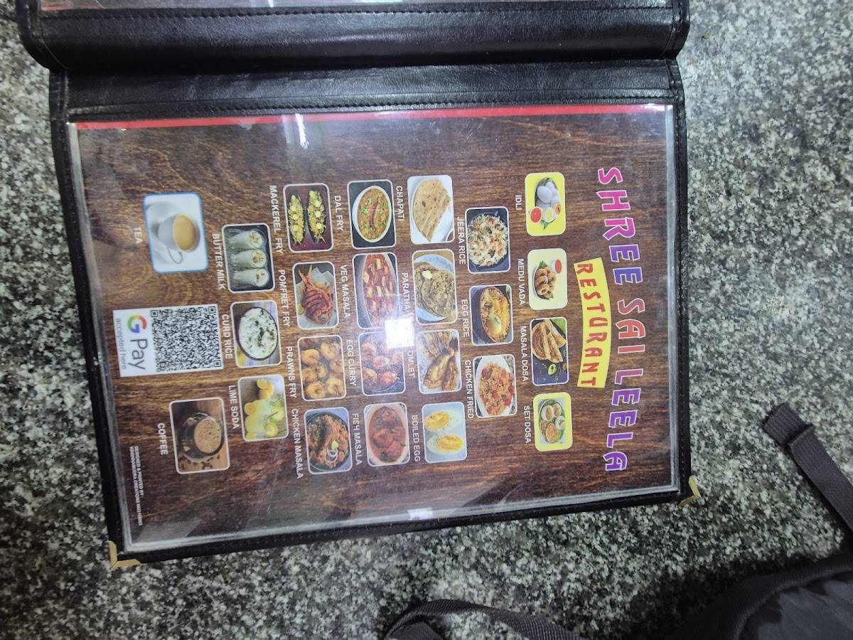 Shree Sai Leela Restaurant South Indian Tamil Food menu