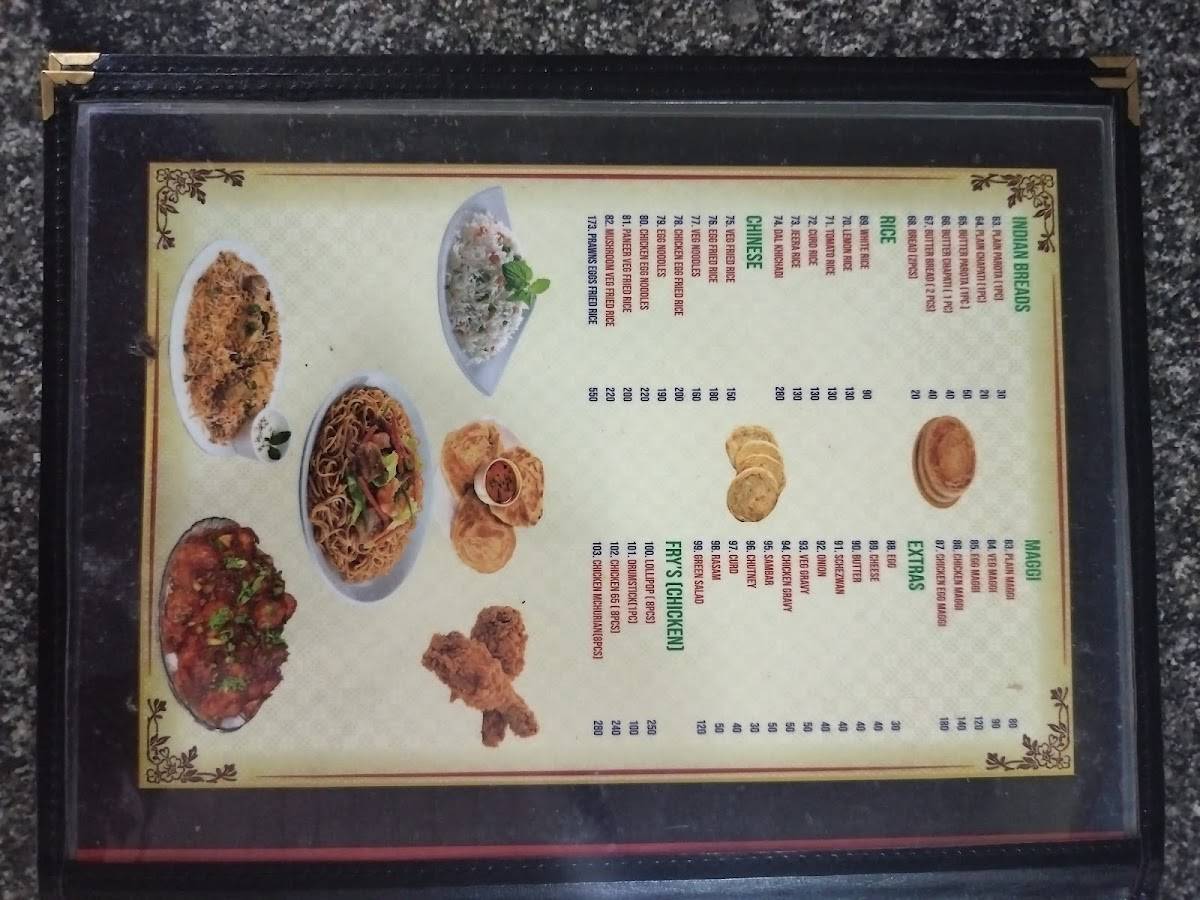 Shree Sai Leela Restaurant South Indian Tamil Food menu