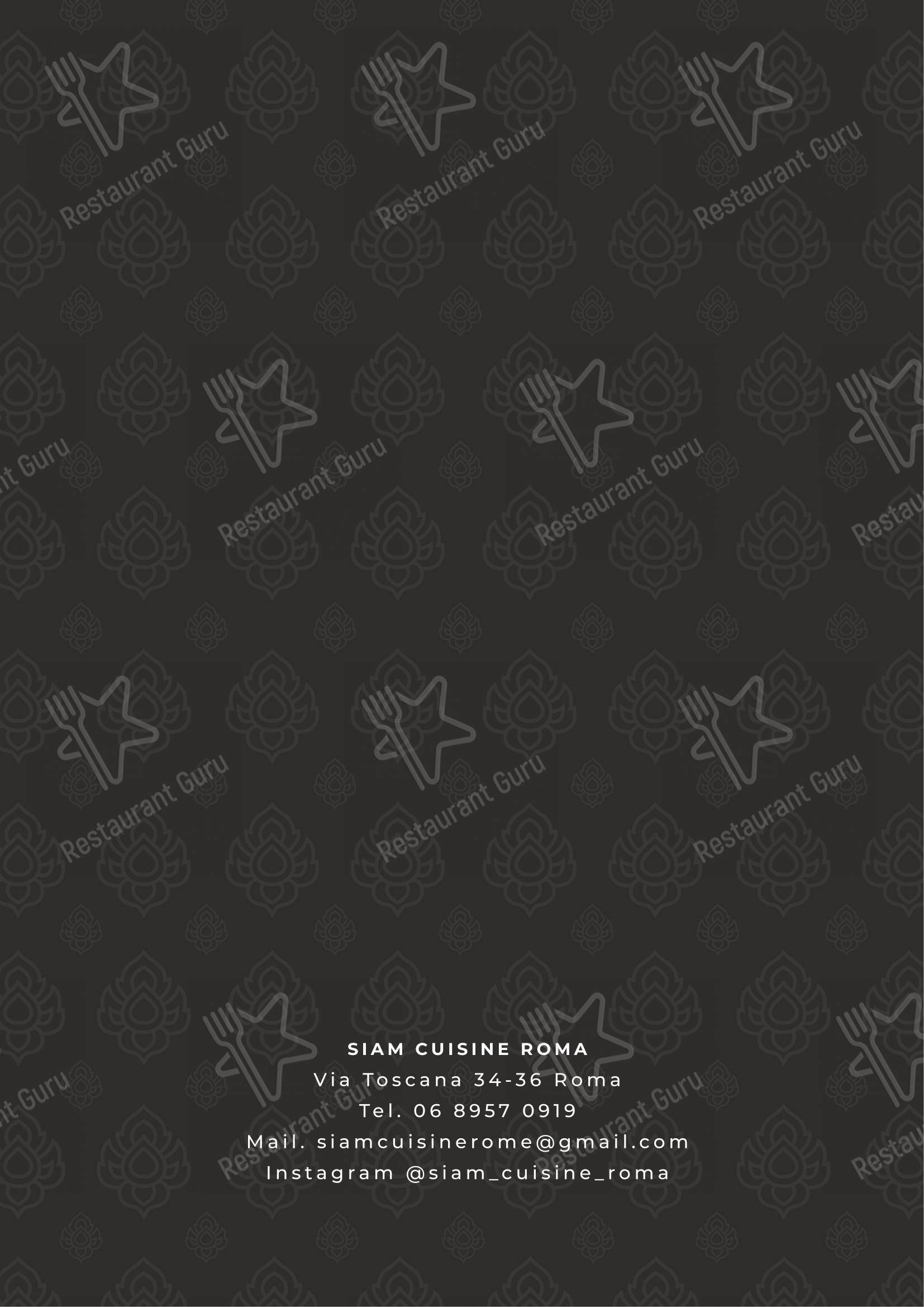 Menu di Siam Cuisine - Menu