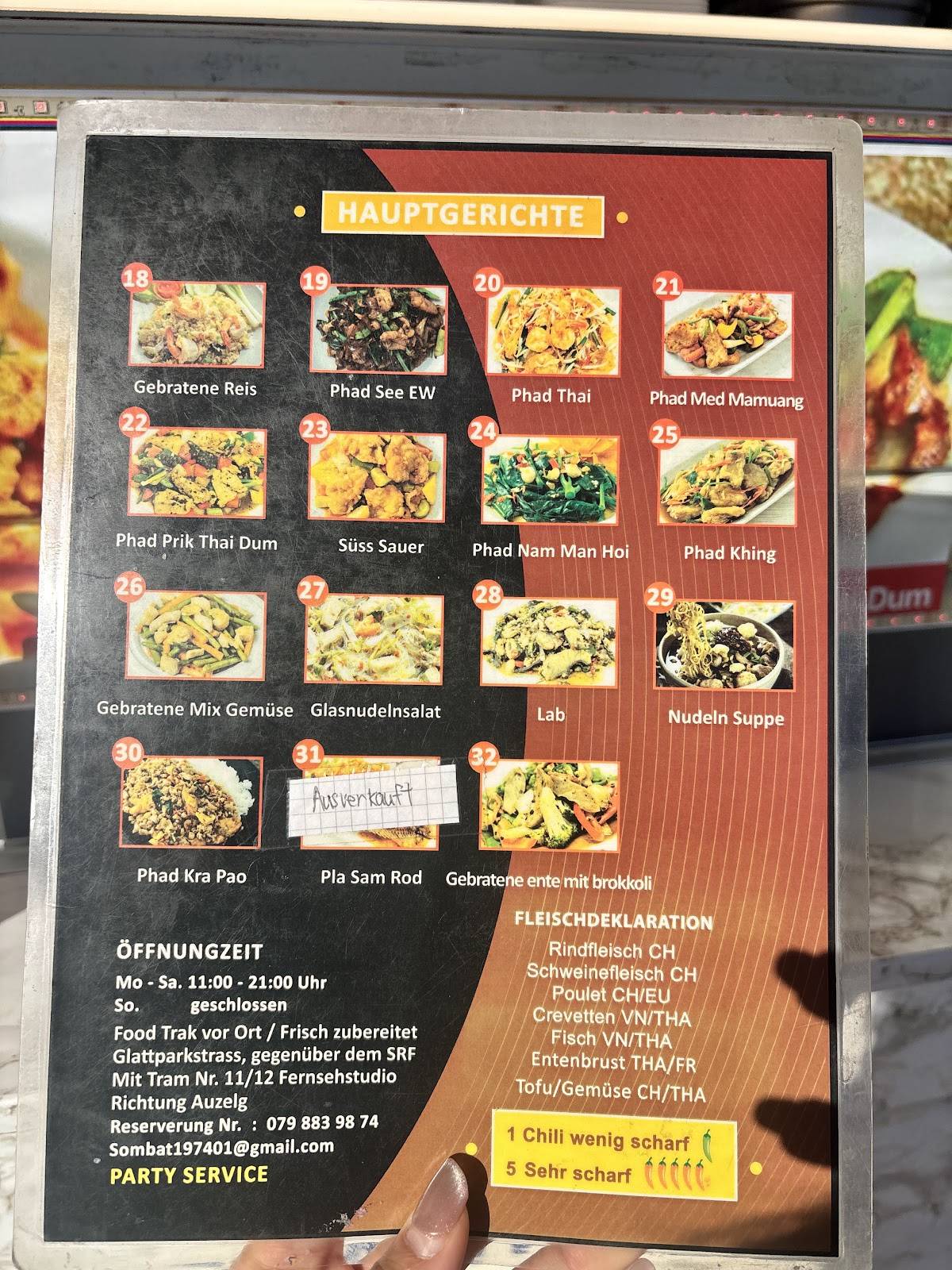 Menu di Siam Smile Thai Food 