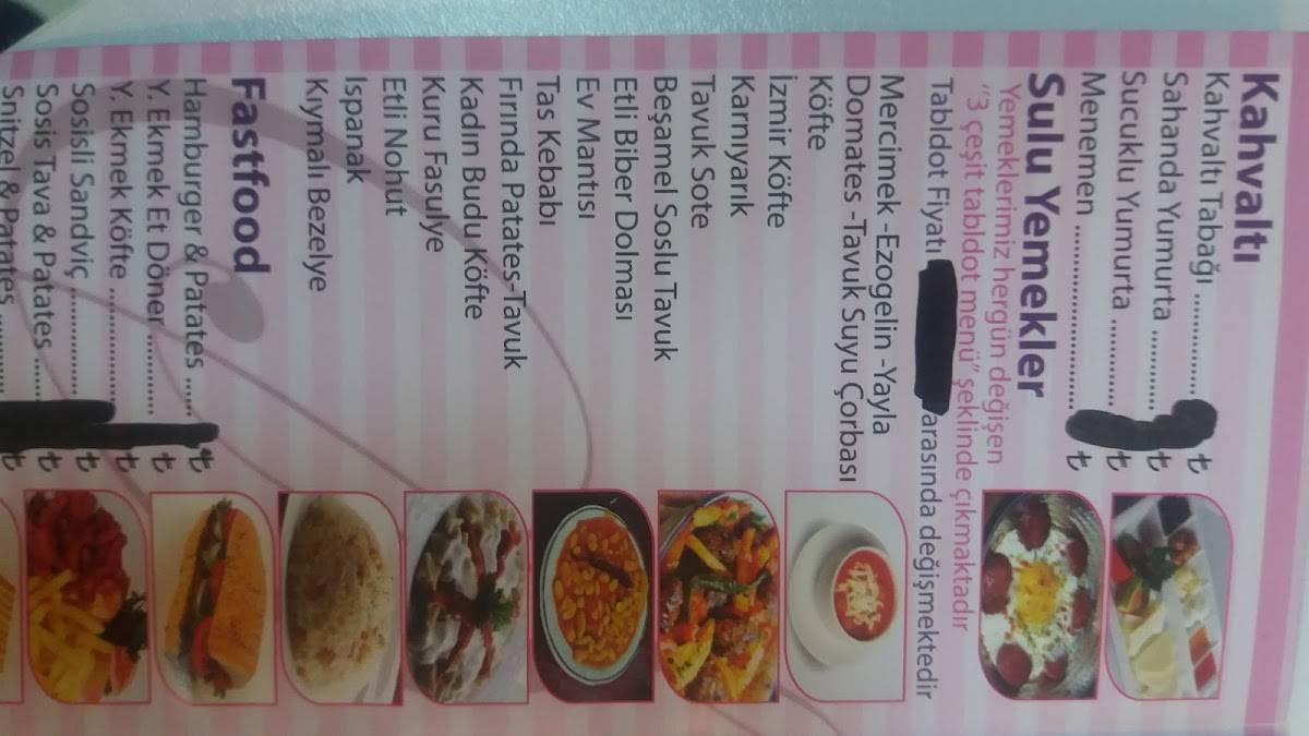 Menu de Sibella Cafe Meze&Pasta