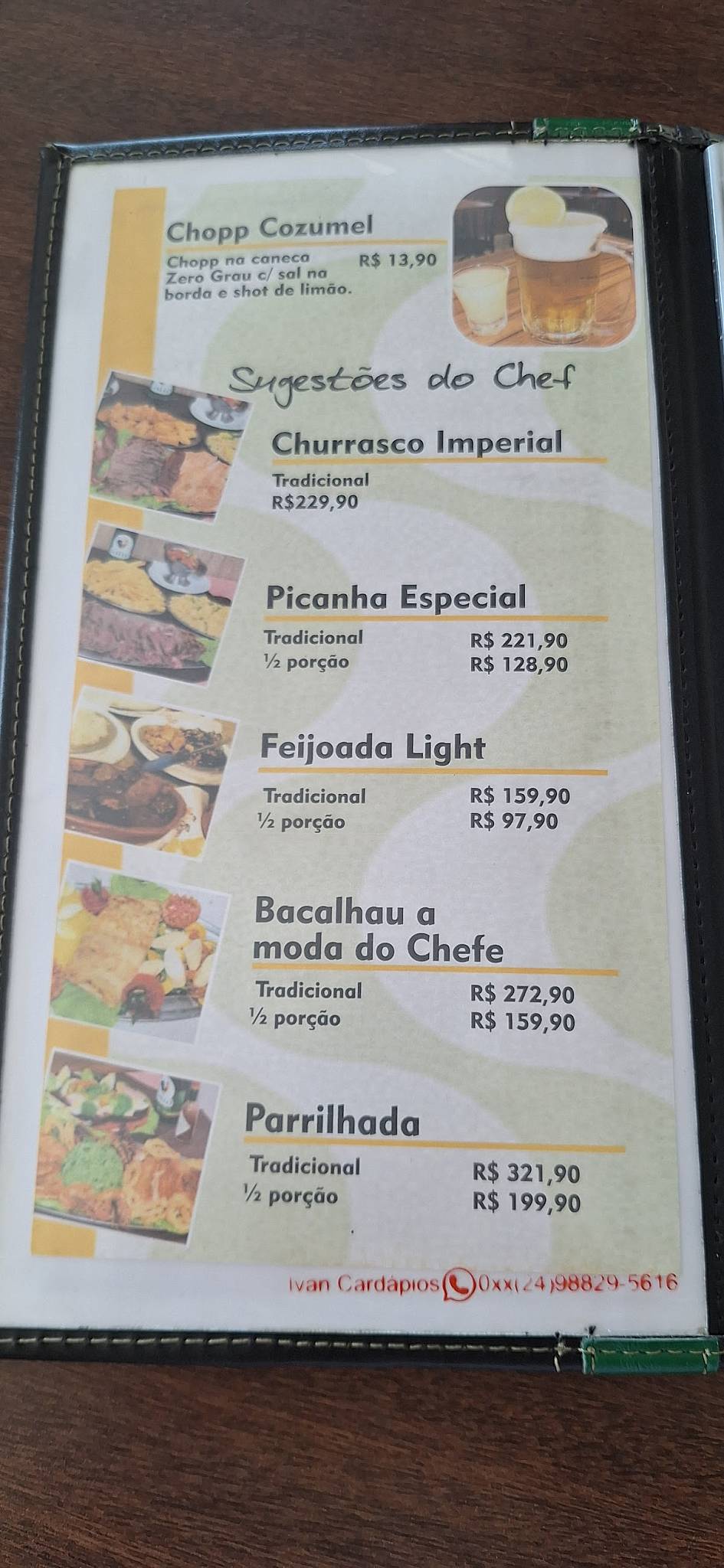 Sindicato do Chopp - Restaurante em Copacabana cardápio