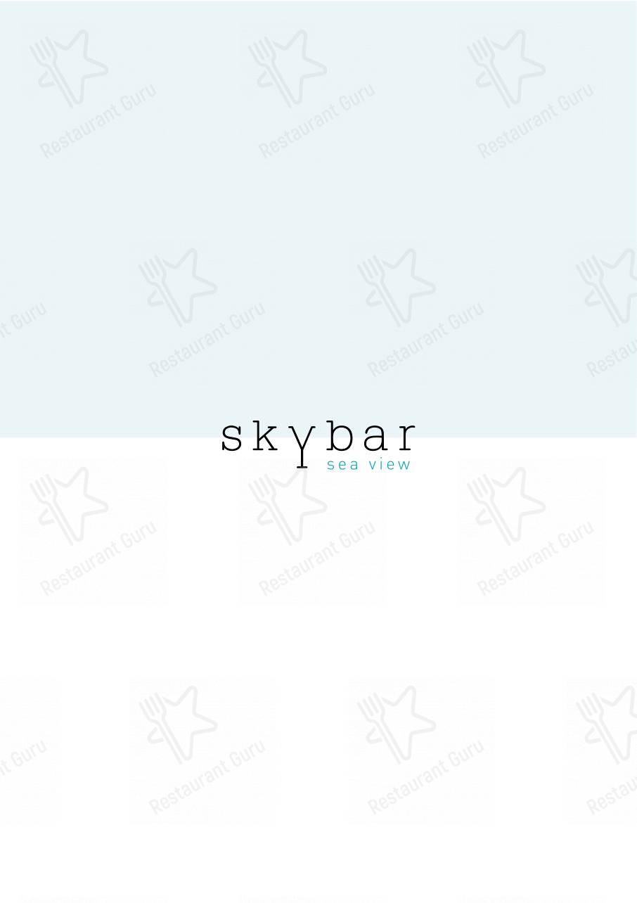 Menu di SkyBar Sea View Riccione - Menu