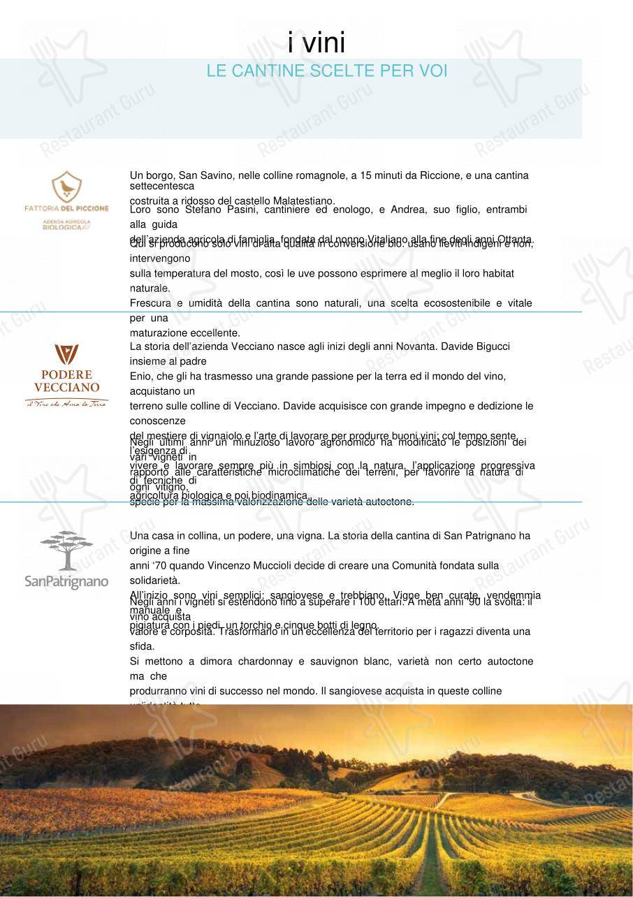 Menu per SkyBar Sea View Riccione in Riccione