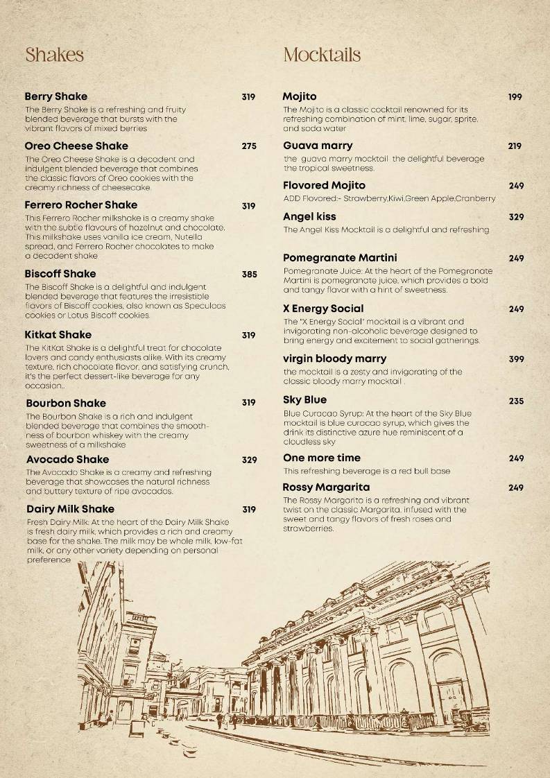 Social Blend Motavarachha menu
