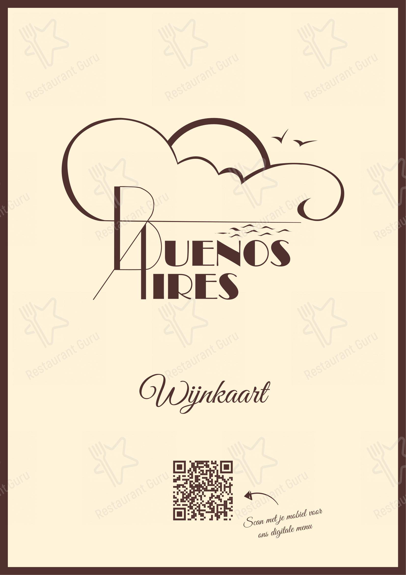 Основное меню pour Steakhouse Buenos Aires restaurant