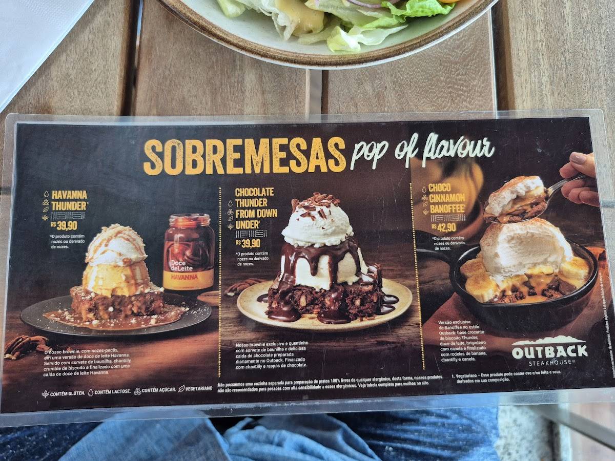 Outback Steakhouse RioMar Recife cardápio