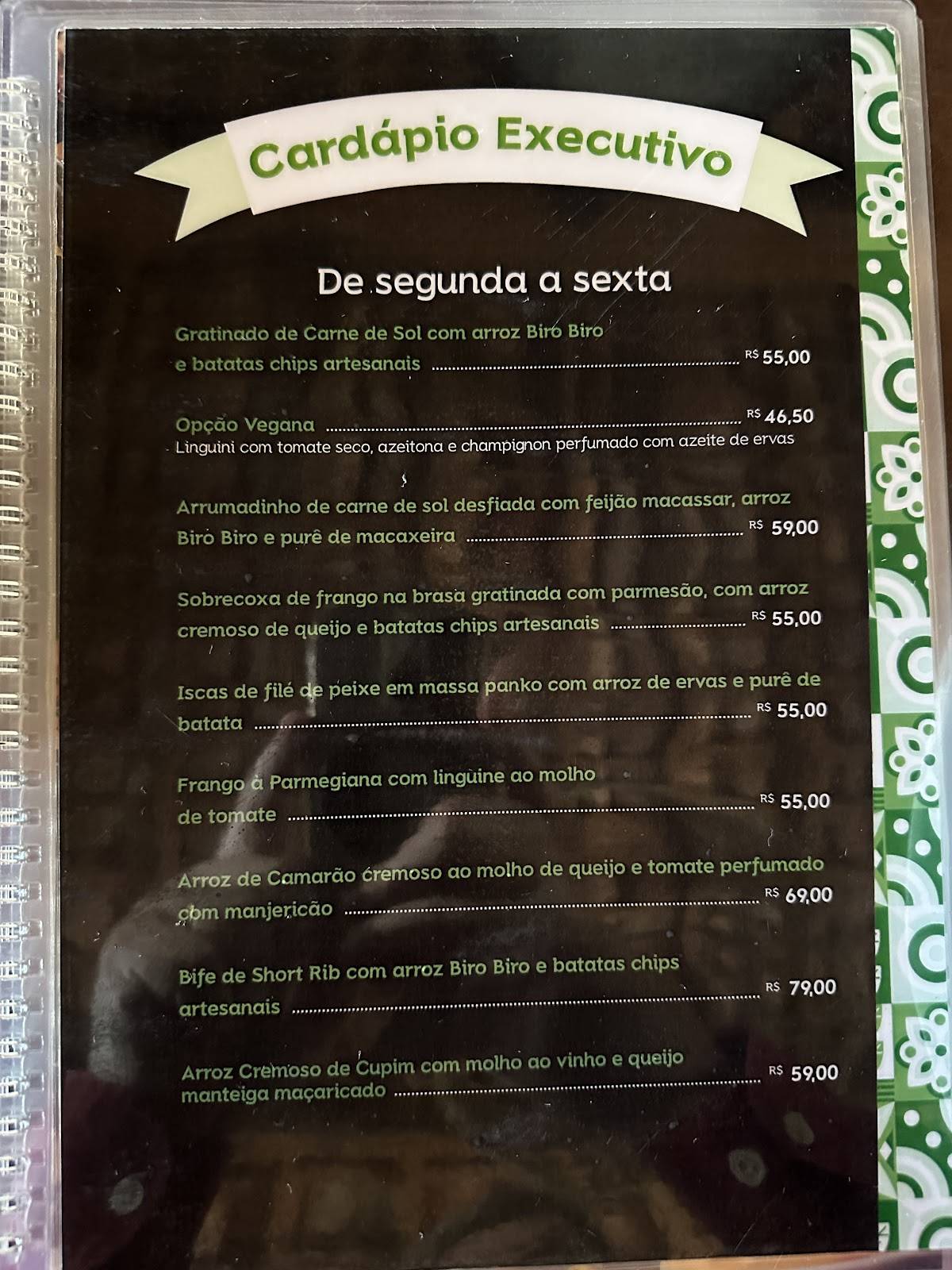 Restaurante Talude cardápio