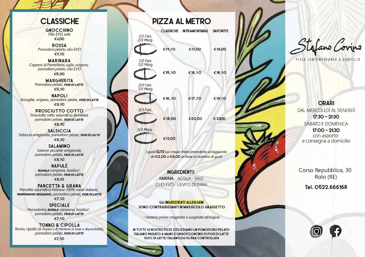 Menu di Stefano Covino - Pizzeria 