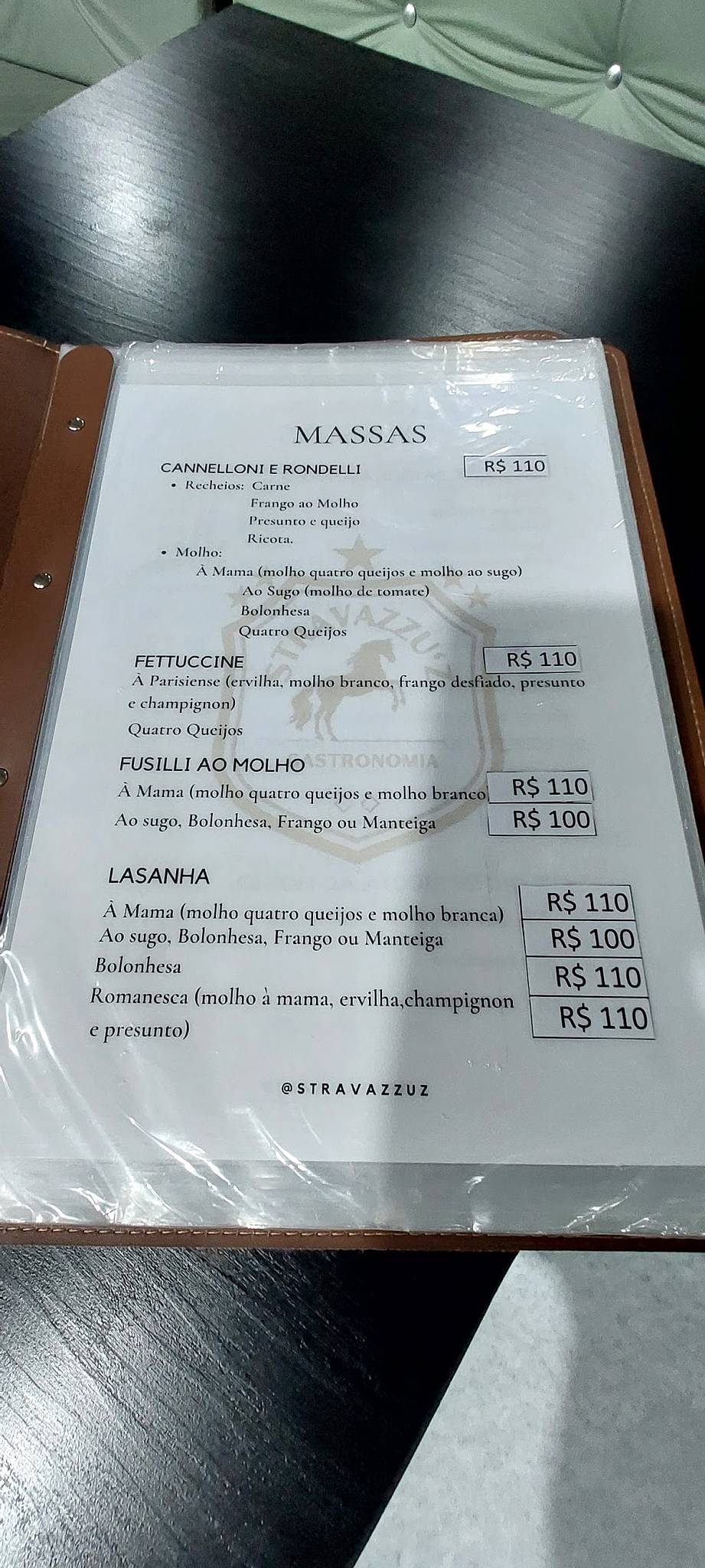 Stravazzu'z Restaurante & Pizzaria cardápio