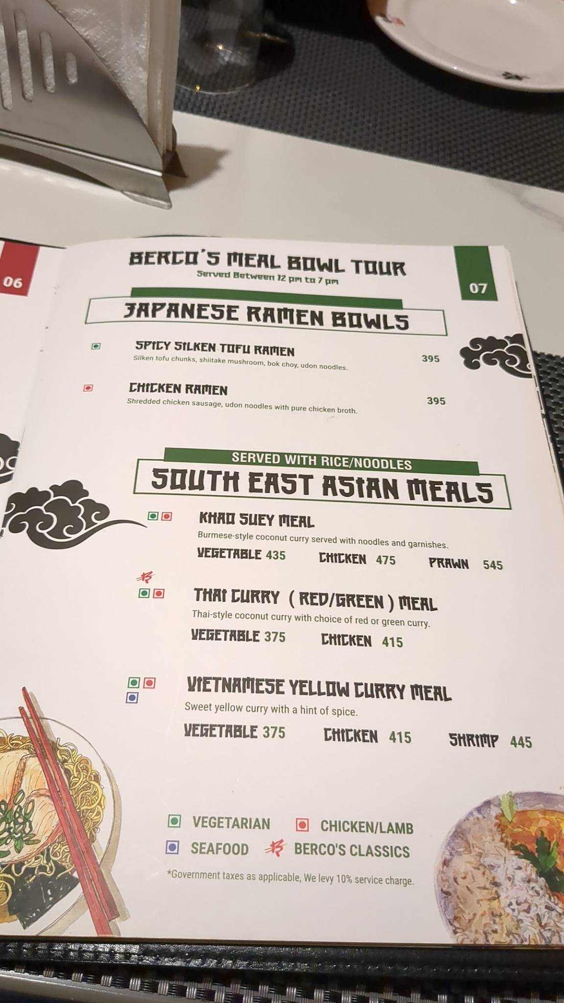 Berco's menu