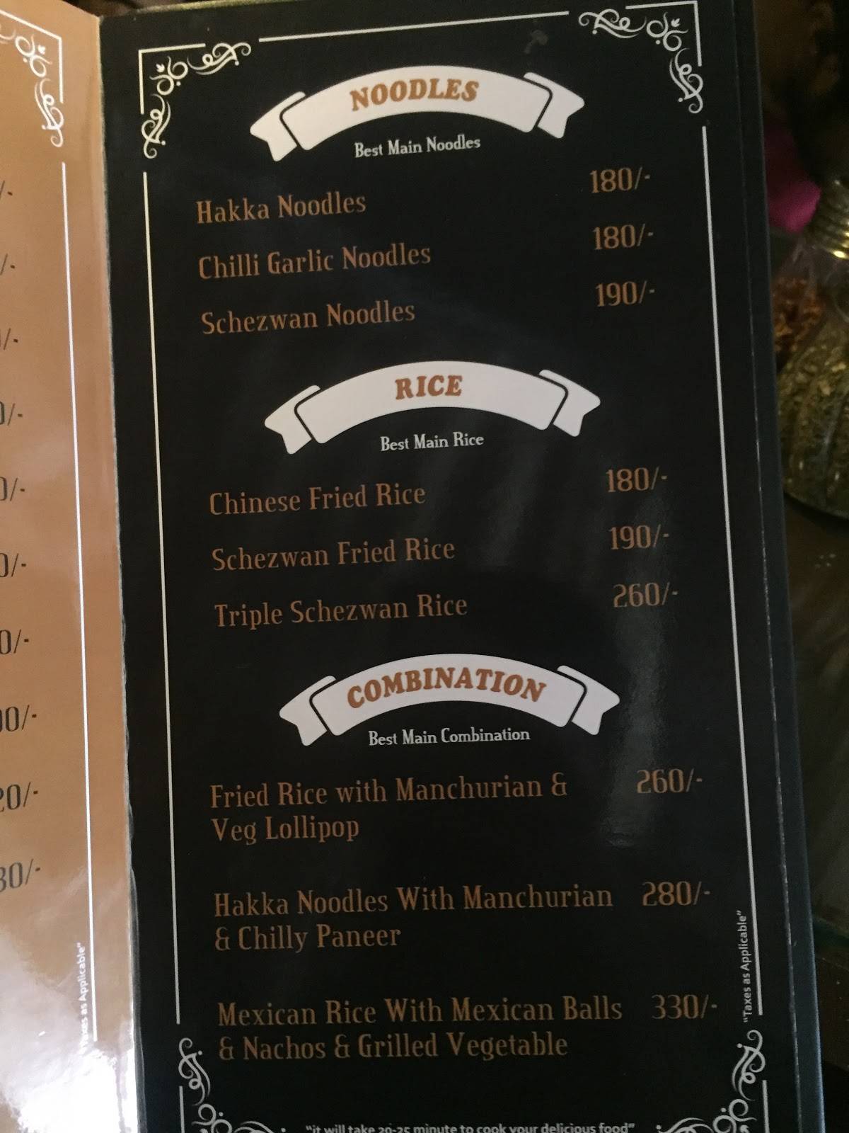 La' Dude Cafe & Resto menu