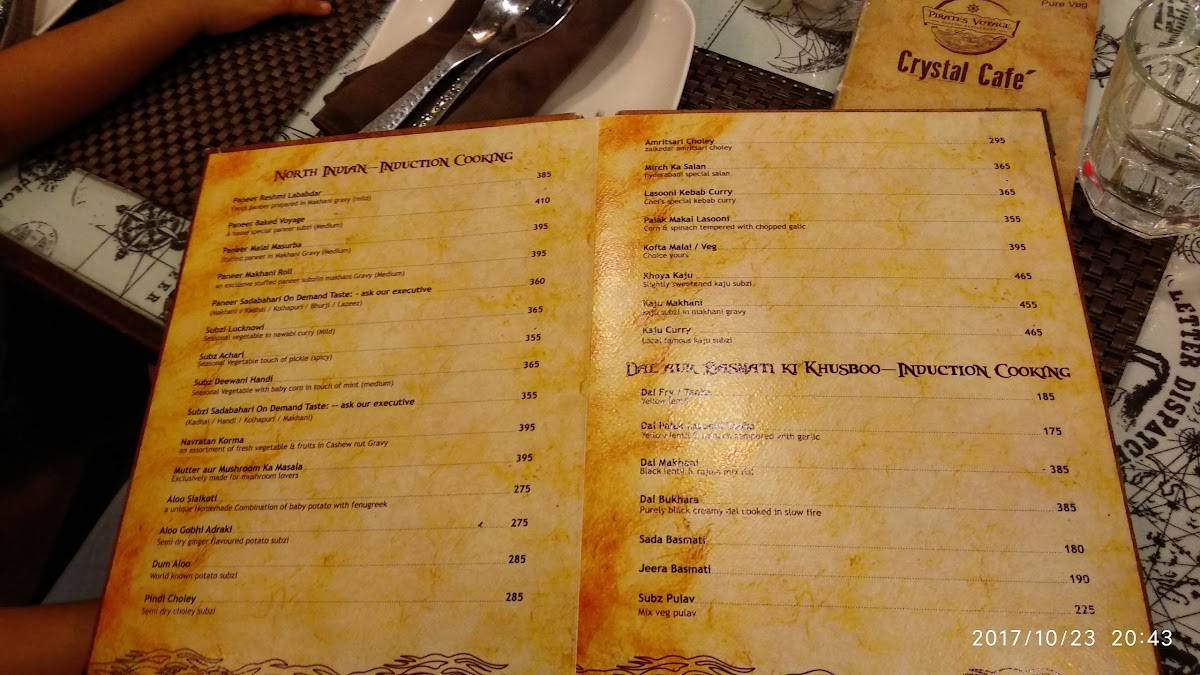 Pirates Voyage menu