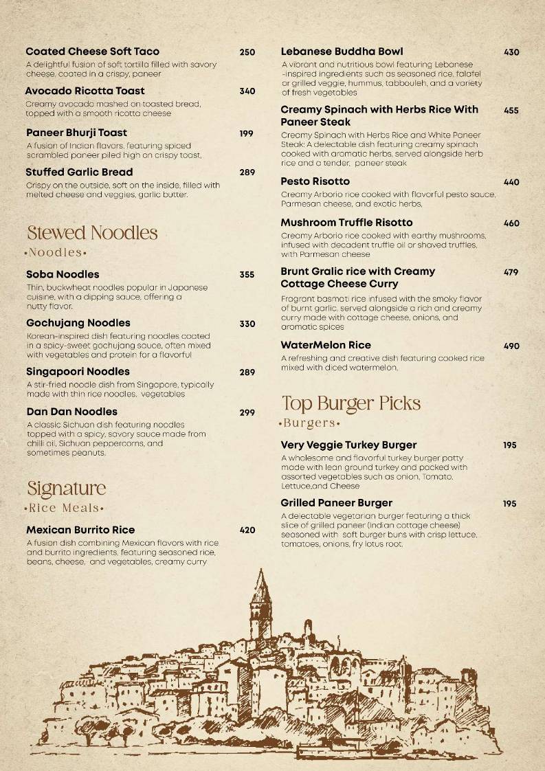 Social Blend Motavarachha menu