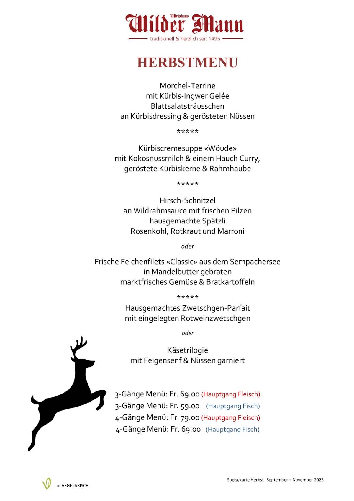 Menu di Wilder Mann Sursee AG 