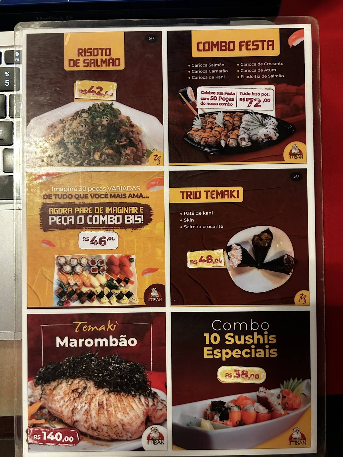Sushi Itiban cardápio