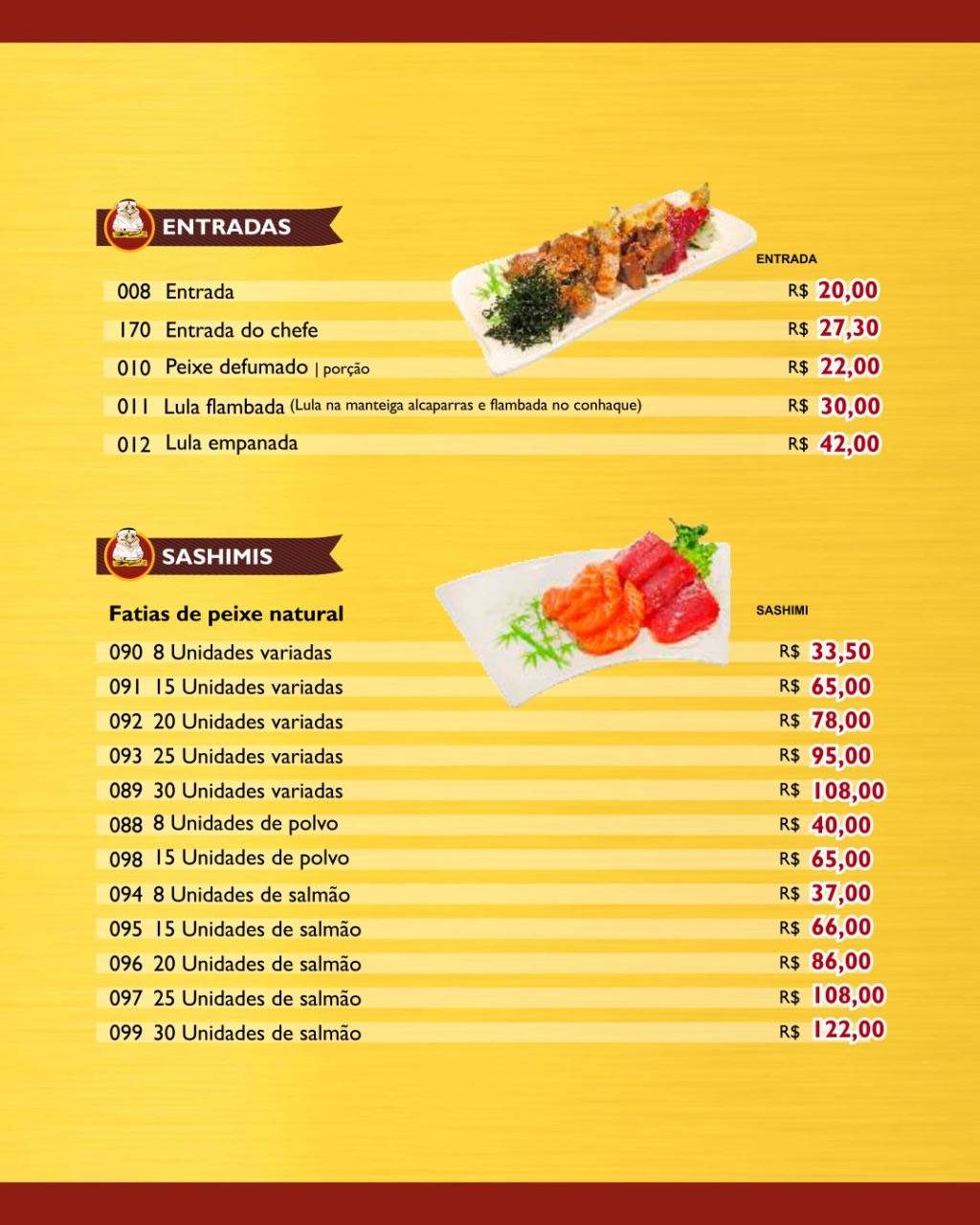 Sushi Itiban cardápio
