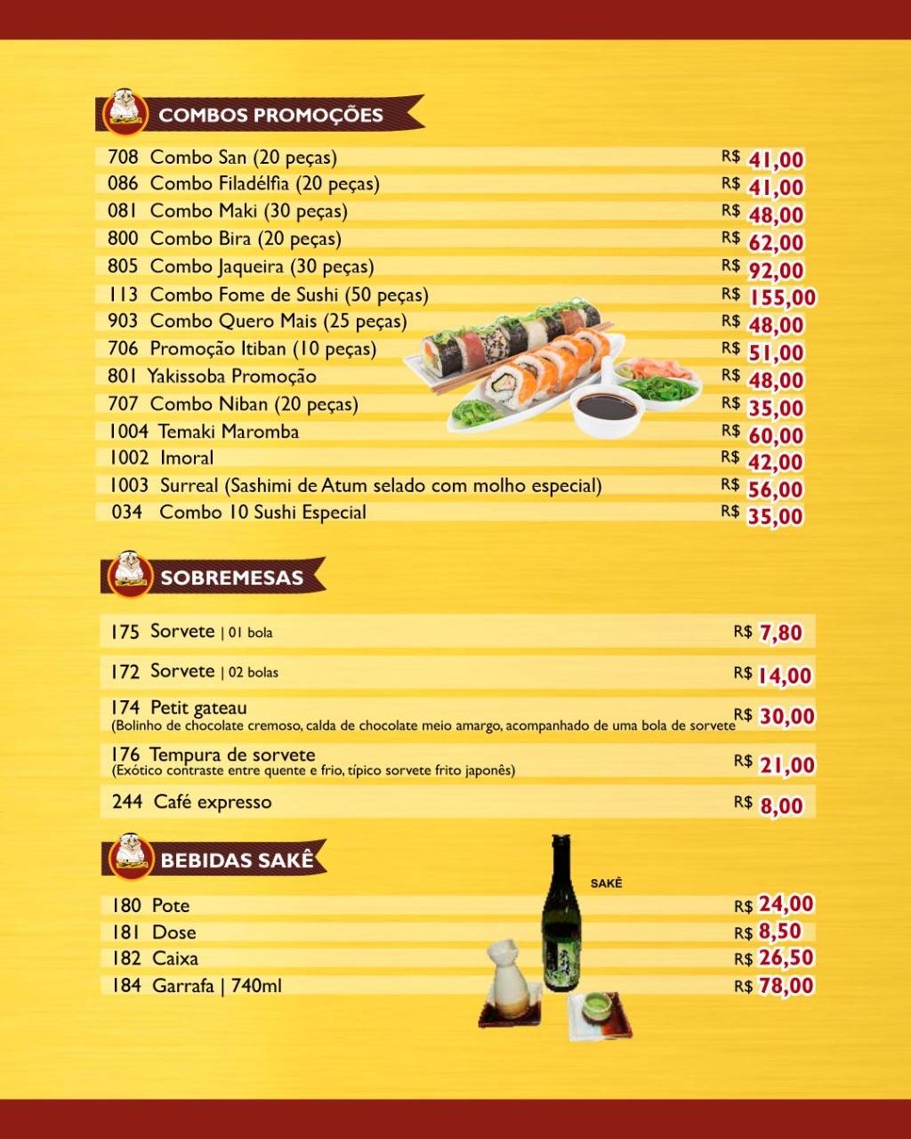 Sushi Itiban cardápio