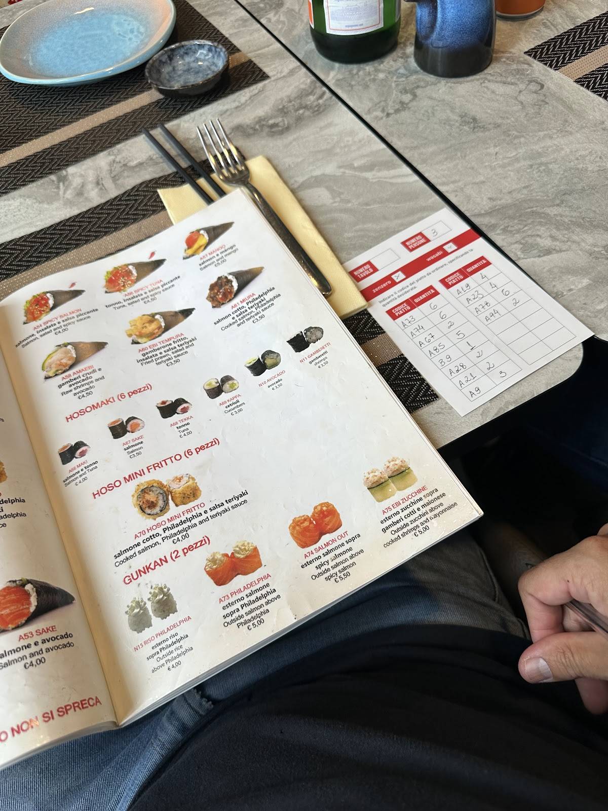 Menu di Sushi Jiang 