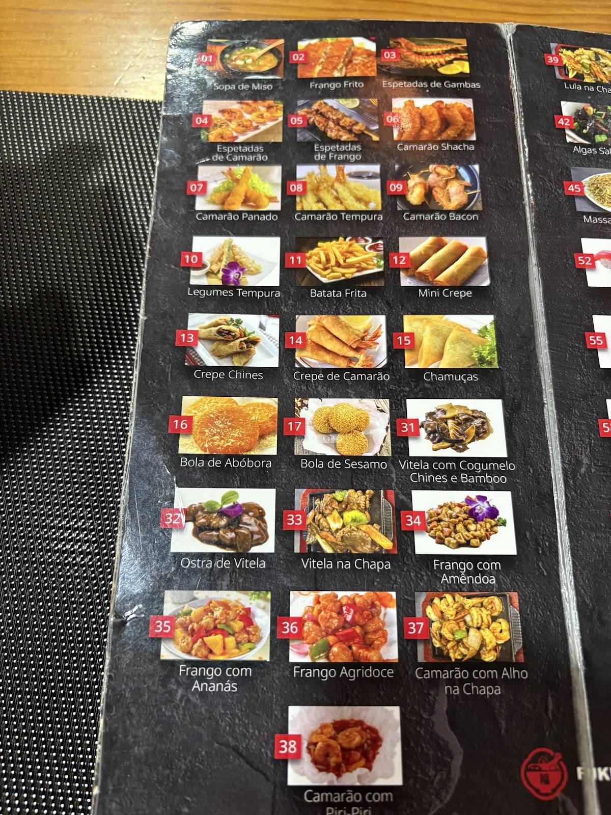 Menu de Sushi Linas