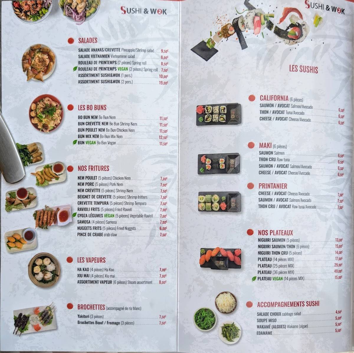 Menu de Sushi wok 2