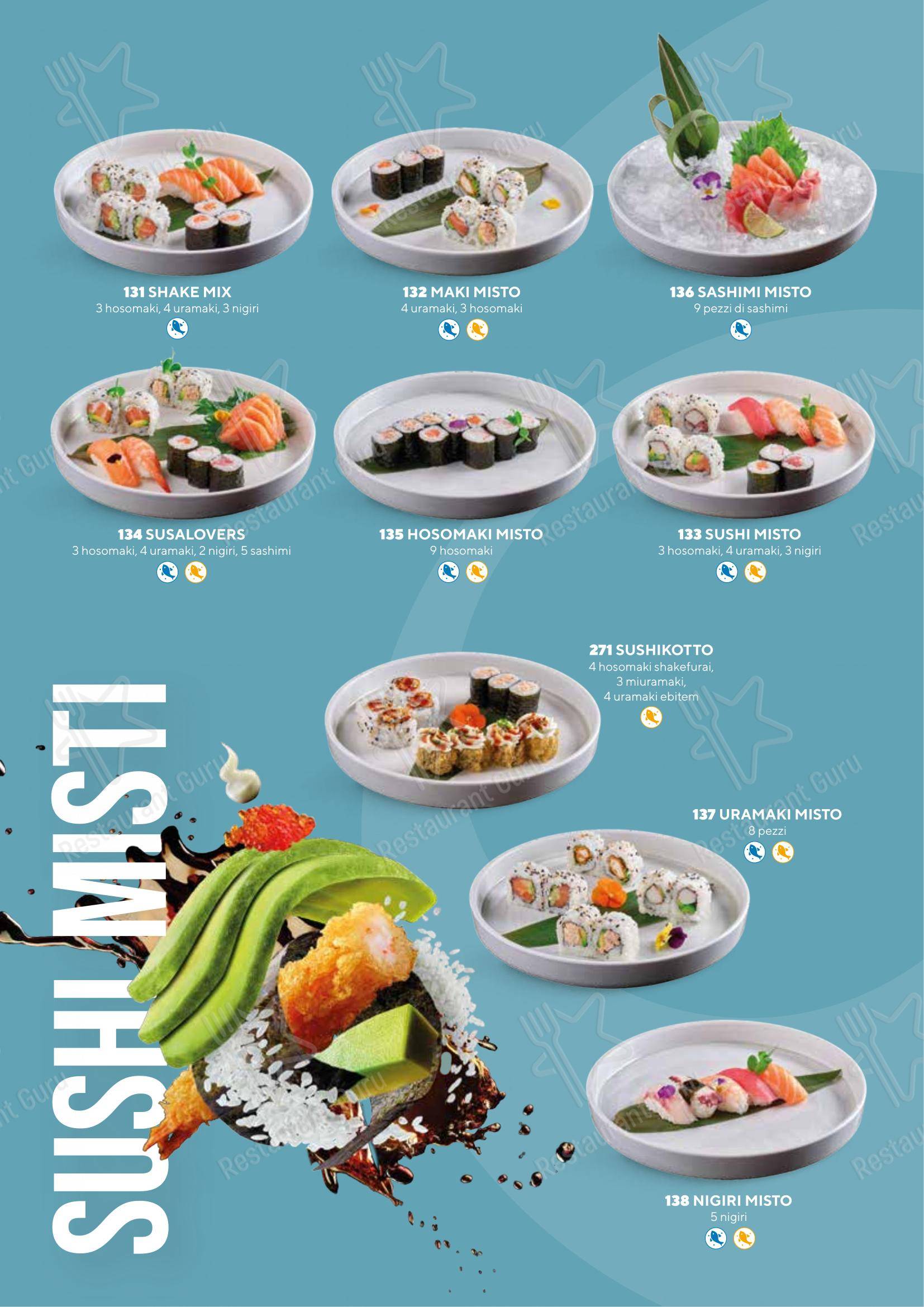 Menu di Sushiko Forlì - Menu bar