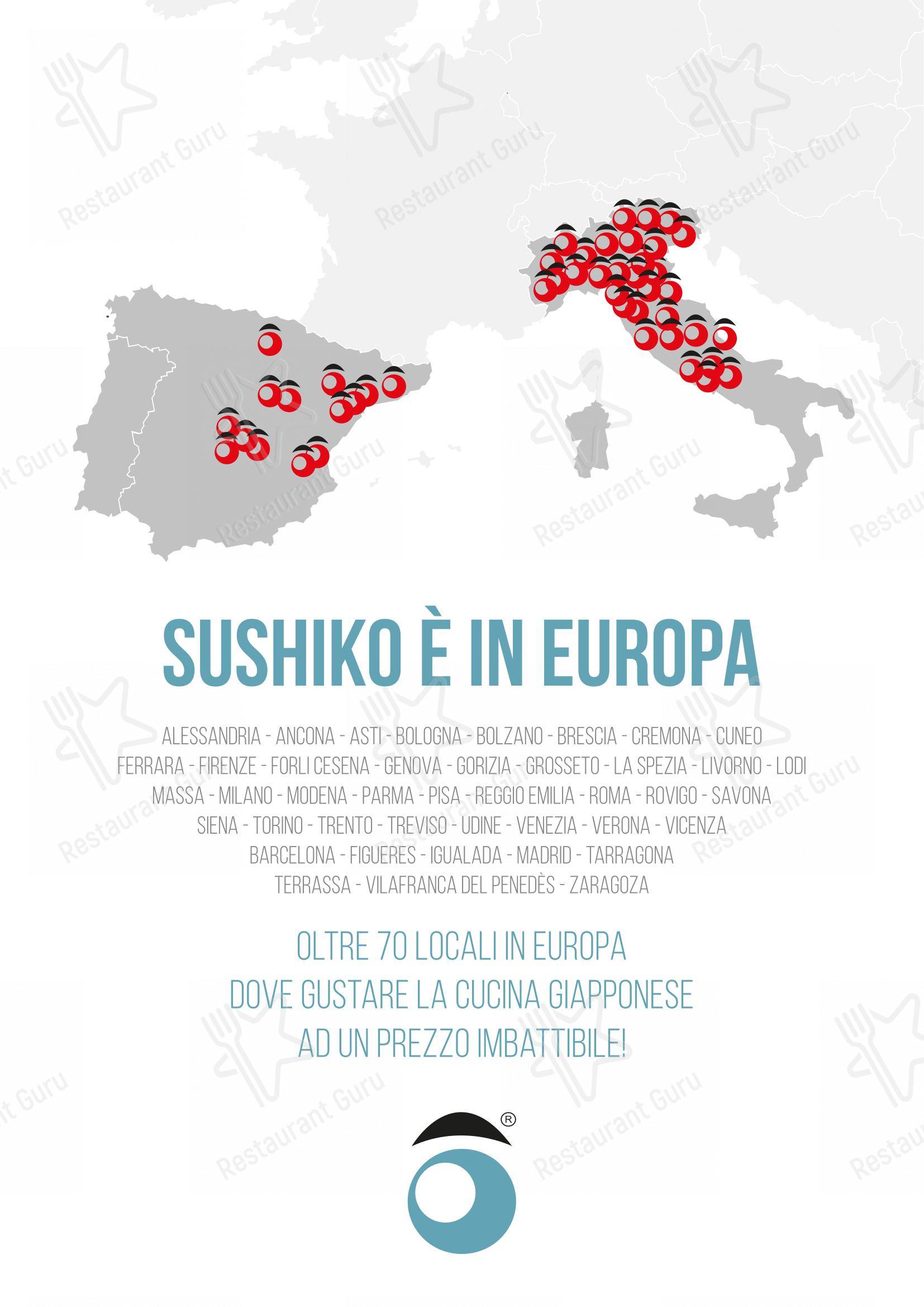Sushiko Forlì in Forli - Menu