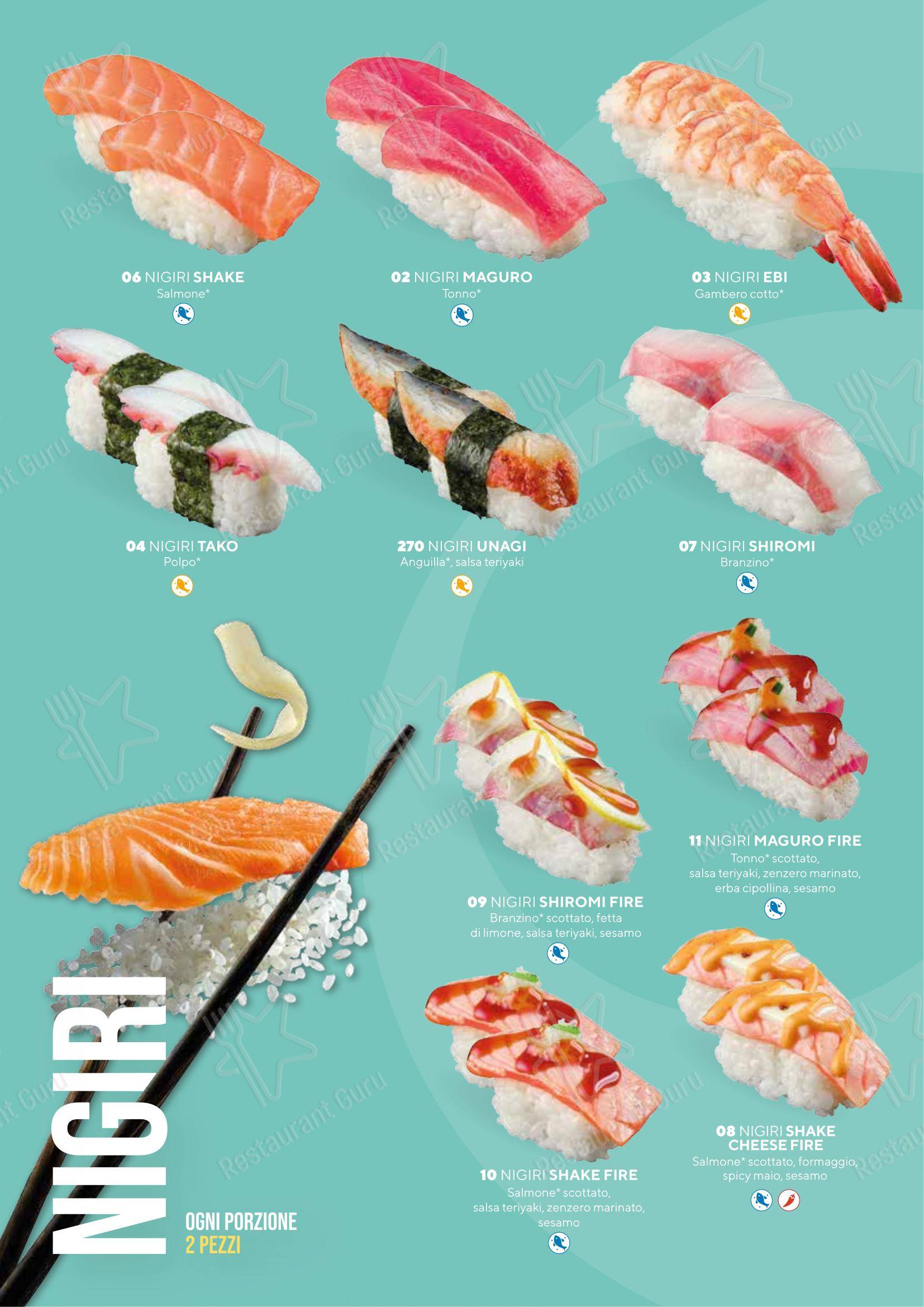 Menu bar per Sushiko Forlì in Forli