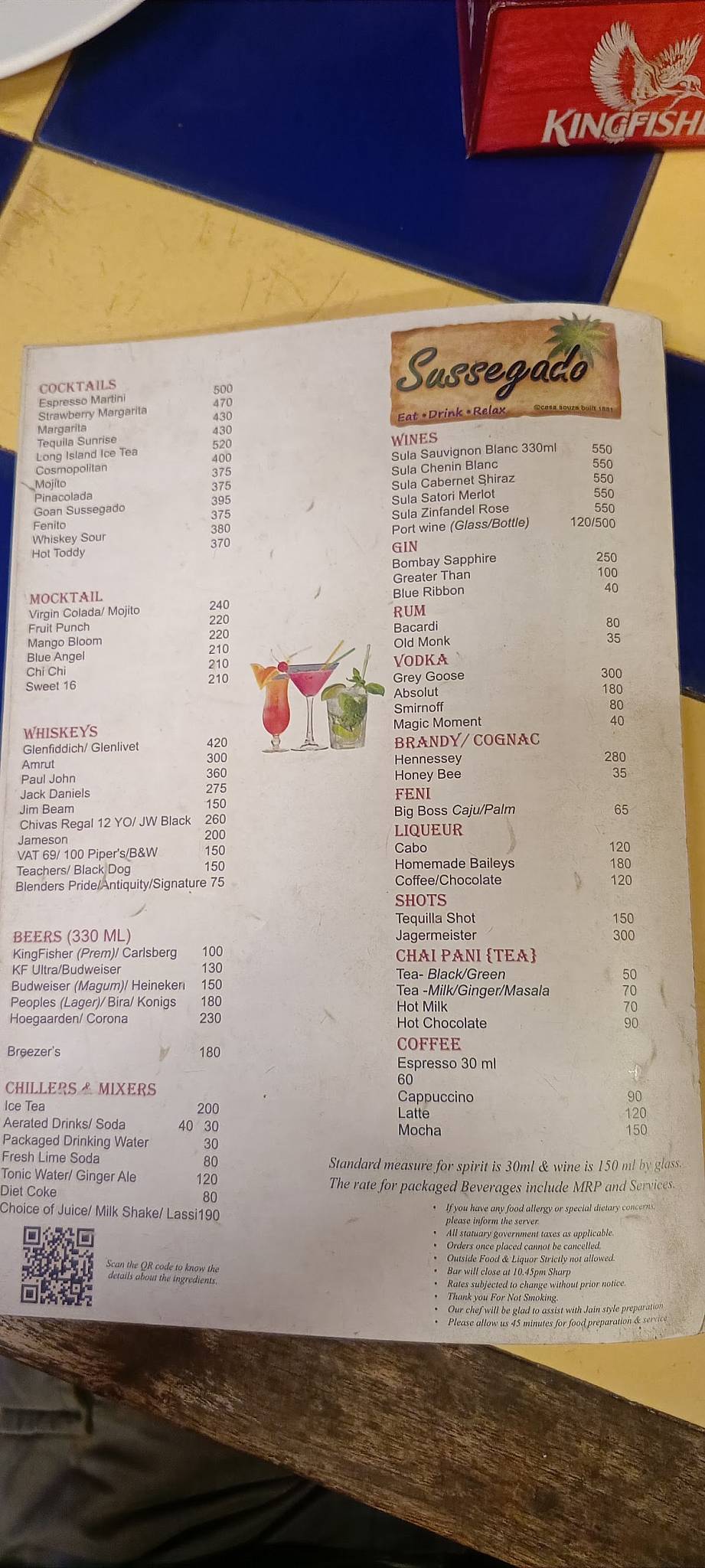 Sussegado - Premium Goan Tasting Menu, Calangute menu