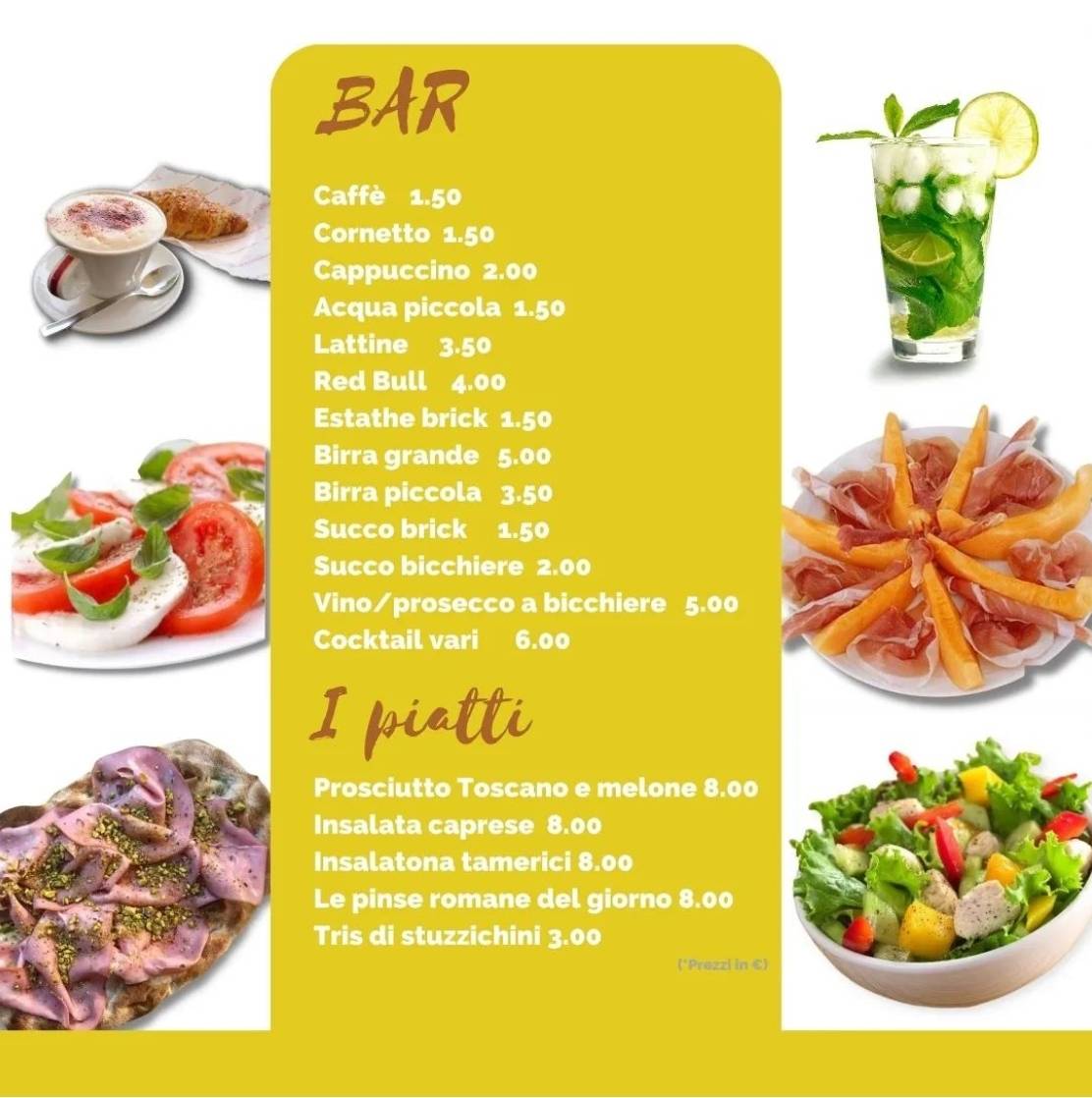 Menu di Tamerici Garden Lounge 