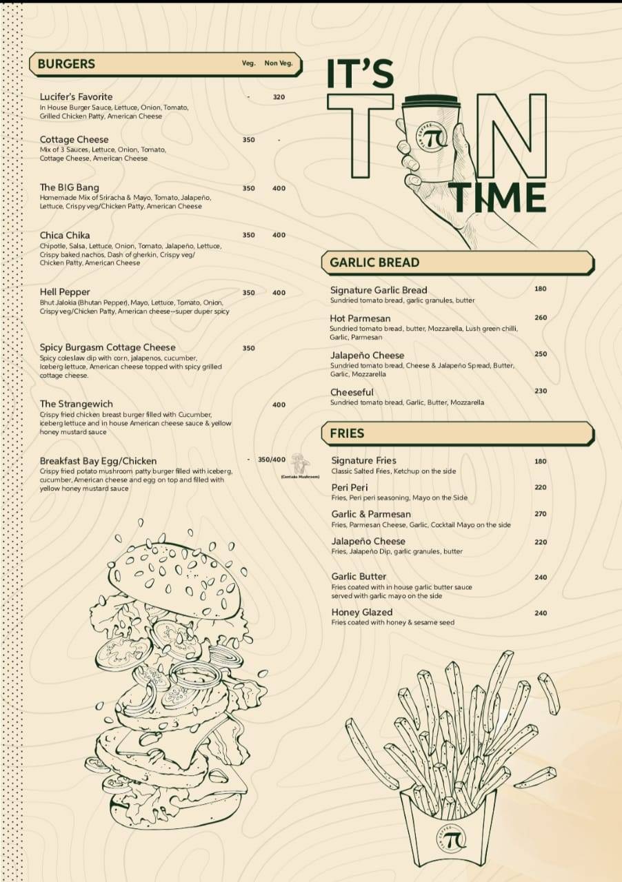TAN COFFEE menu