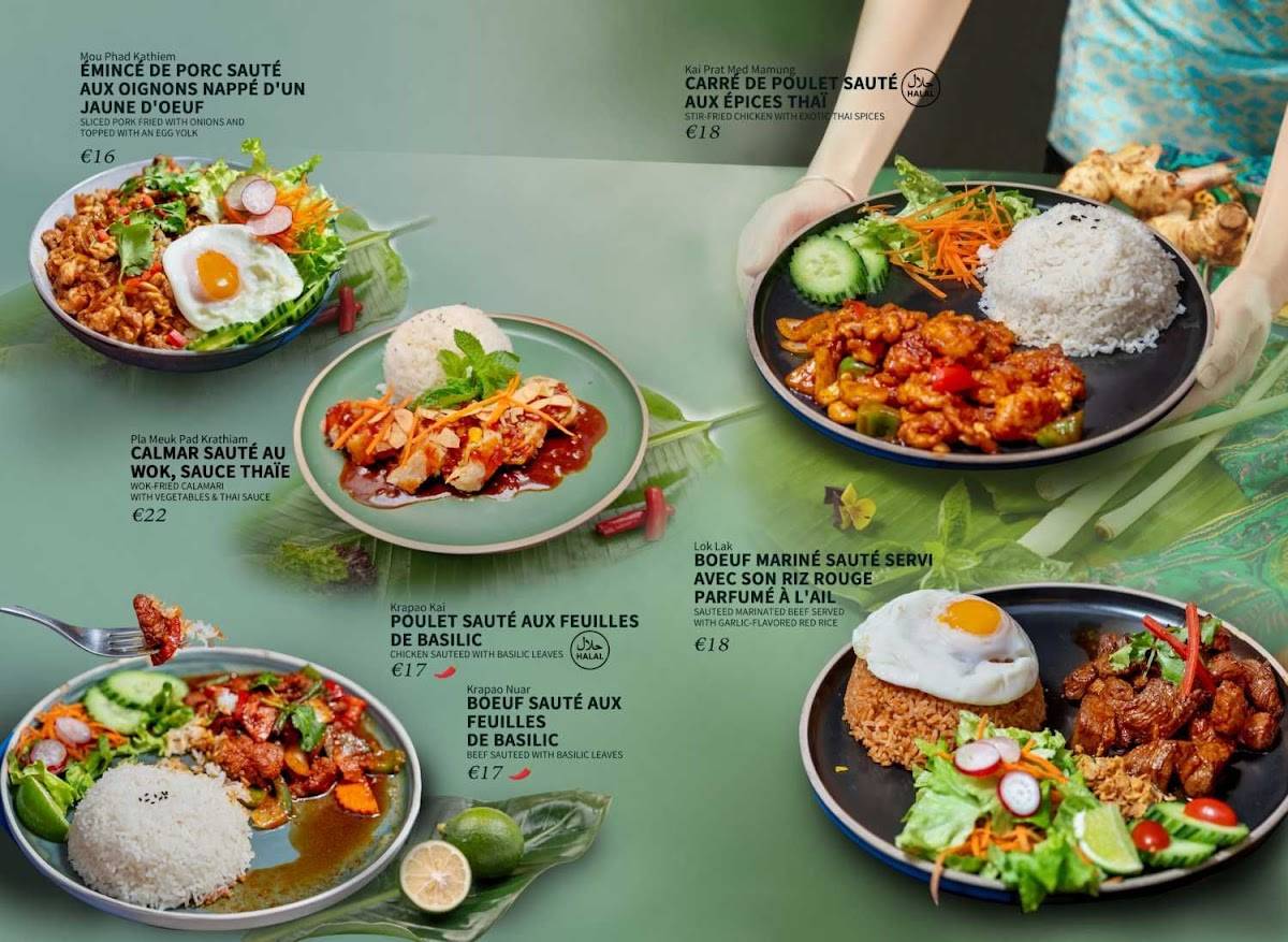 Menu de THAIGER