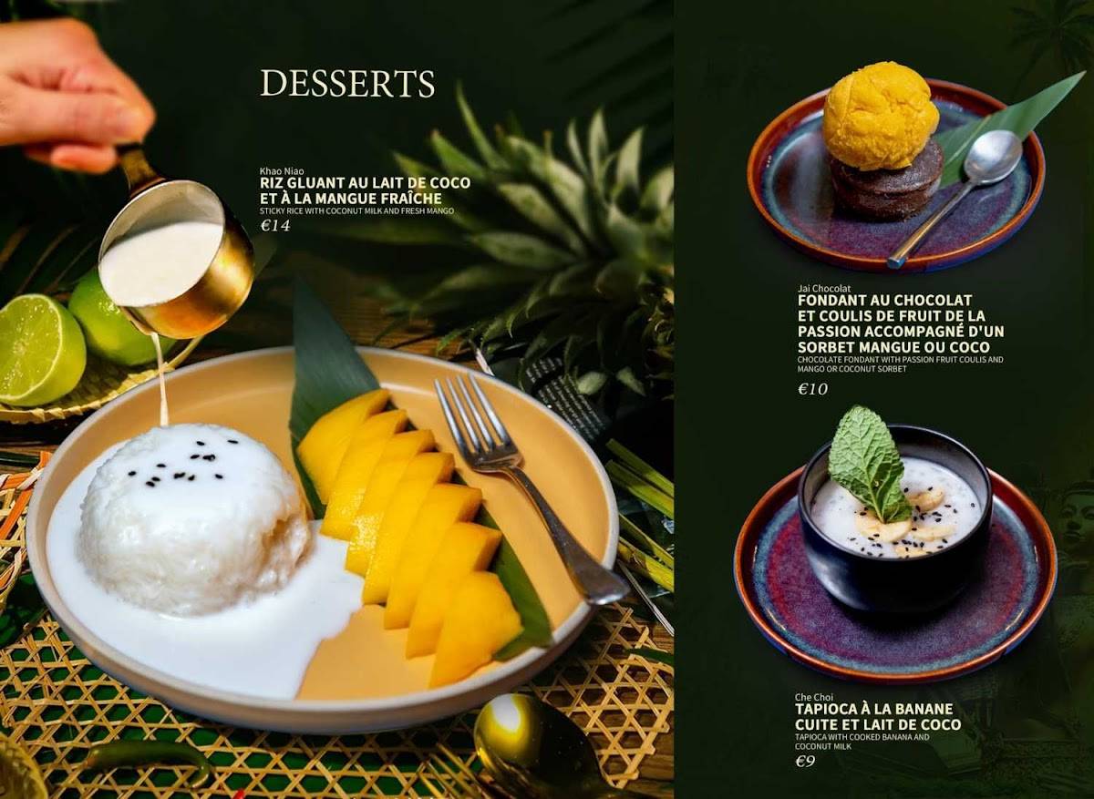 Menu de THAIGER