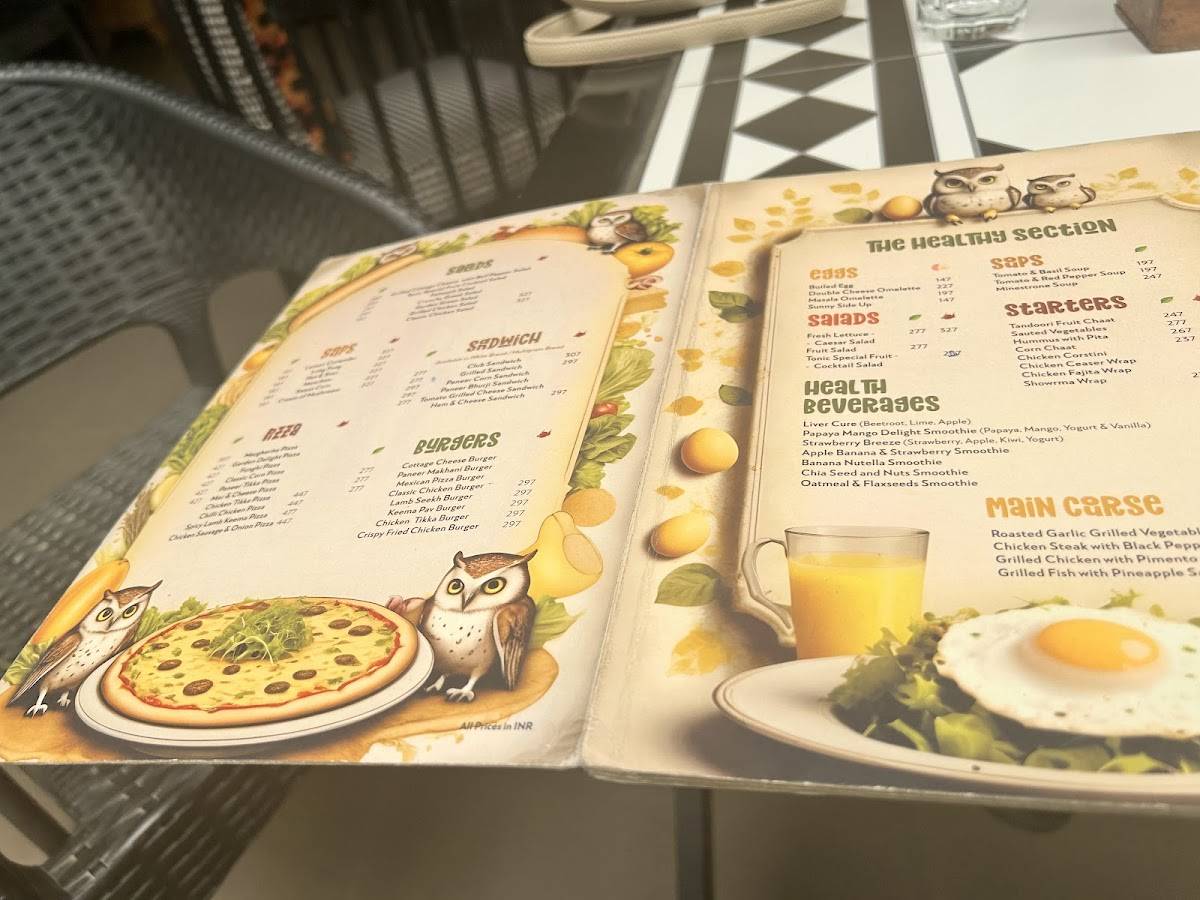 TONIC - The Open Natural Informal Cafe menu